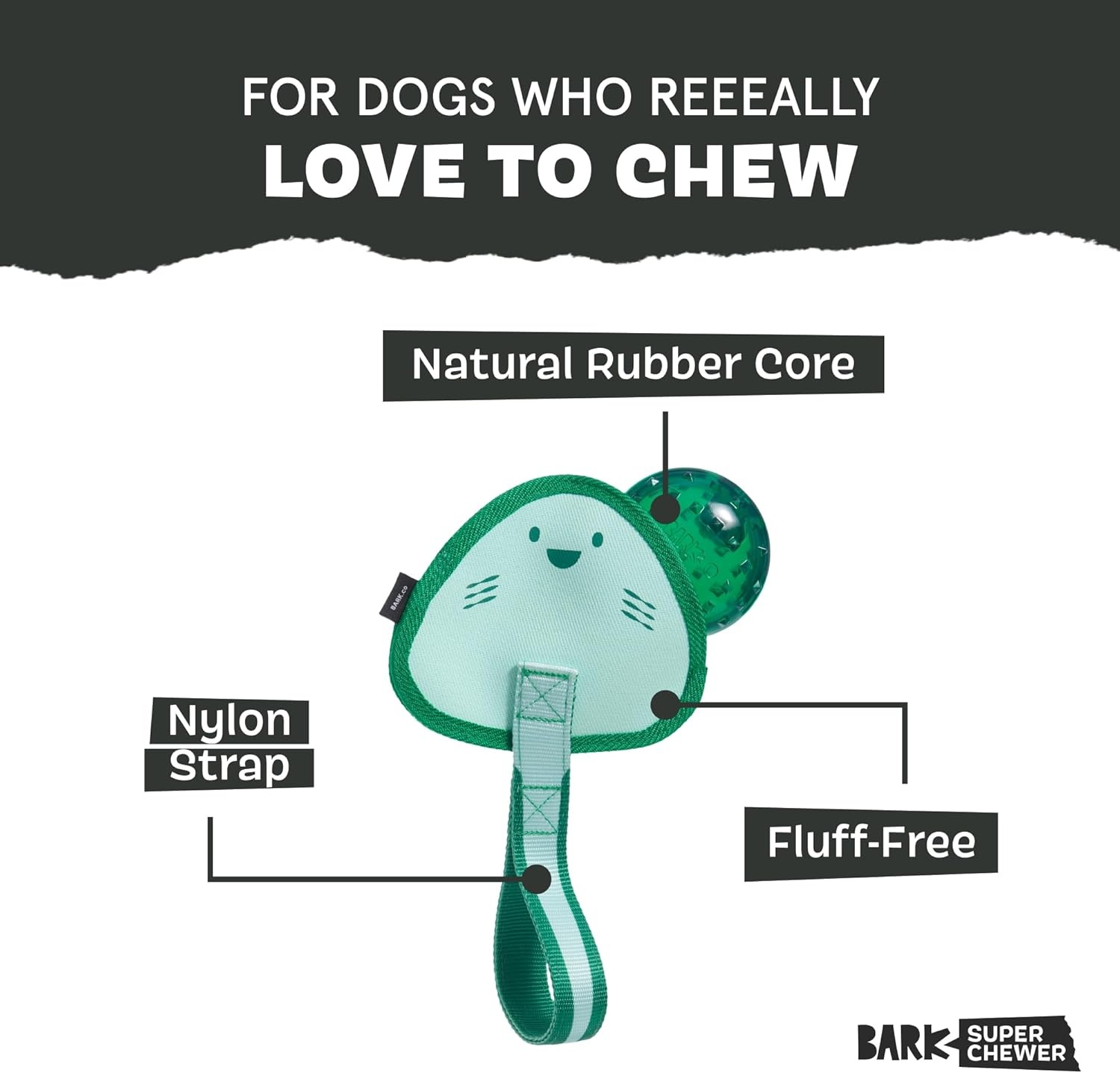 image:imageBARK Sun Power Tug Rope Toy for Dogs amp Puppies MediumFlingrayLarge