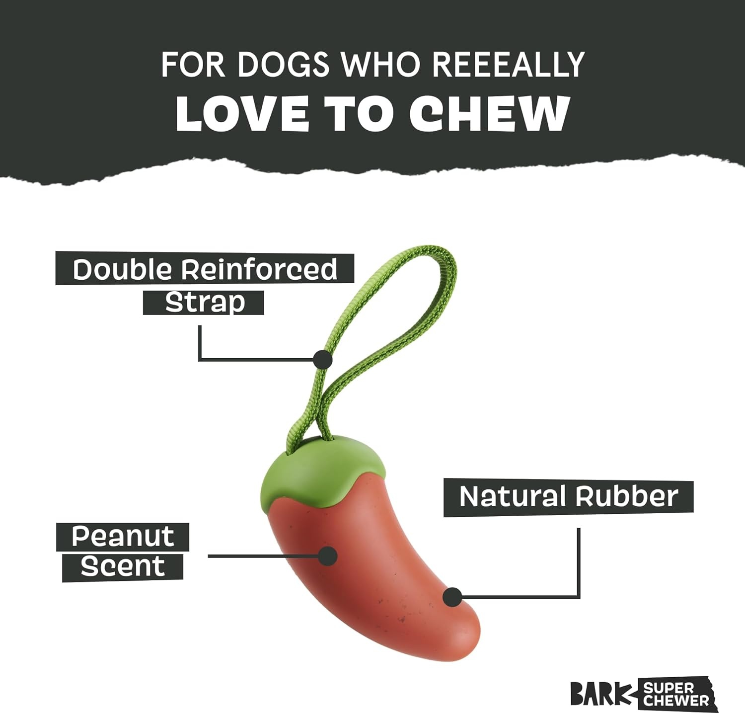 image:imageBARK Sun Power Tug Rope Toy for Dogs amp Puppies MediumHabanero PupperMedium