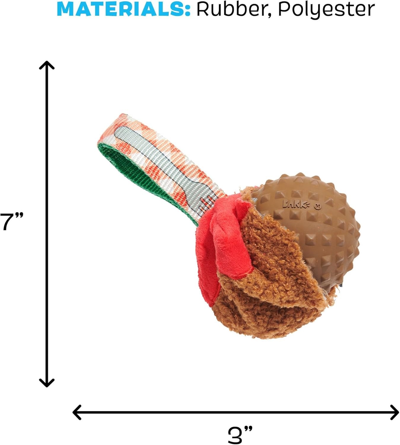 image:imageBARK Sun Power Tug Rope Toy for Dogs amp Puppies MediumMeatball Large
