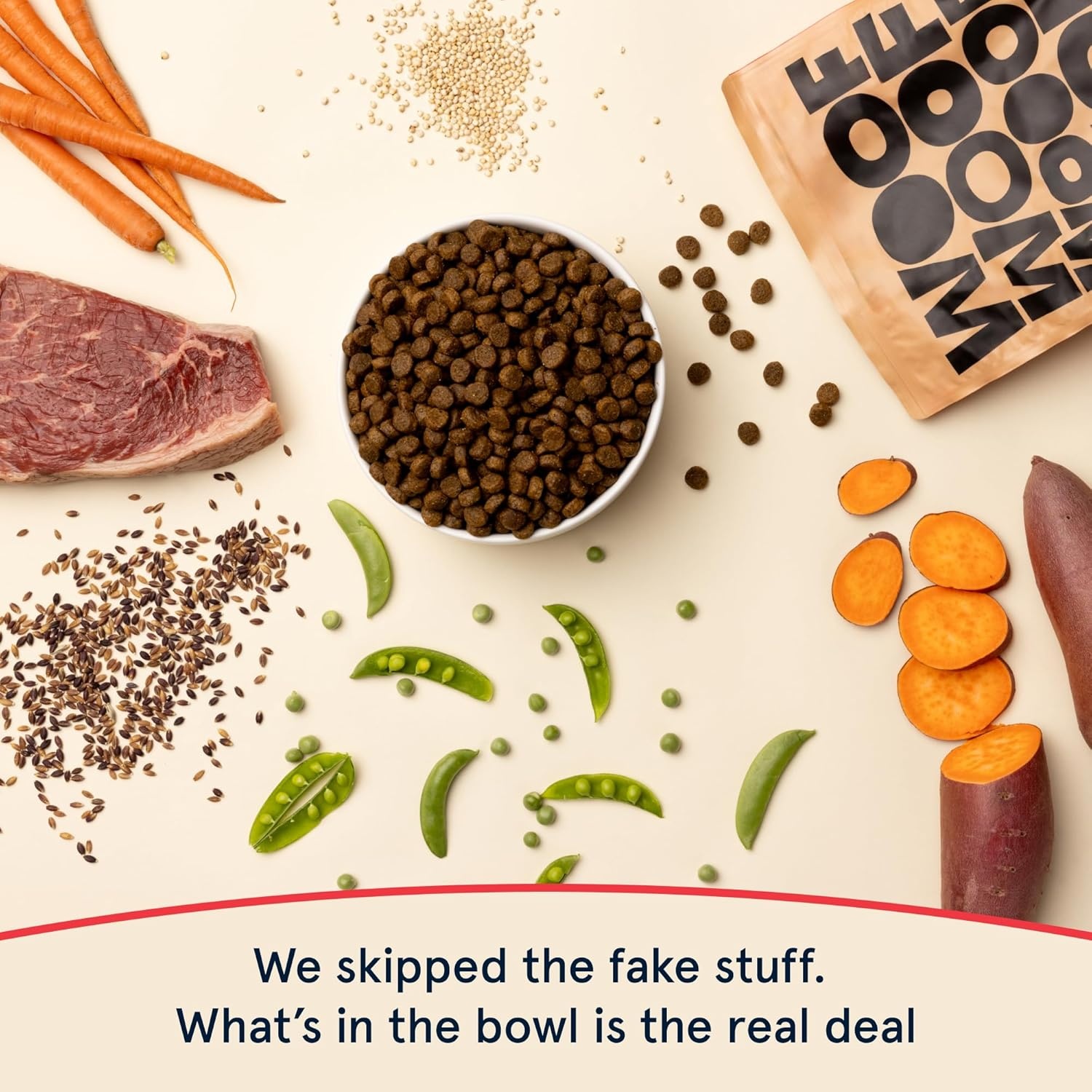 image:imageBark in the Belly Beef amp Ancient Grains Recipe Premium Dog Food 4 lb Bag 18 kg