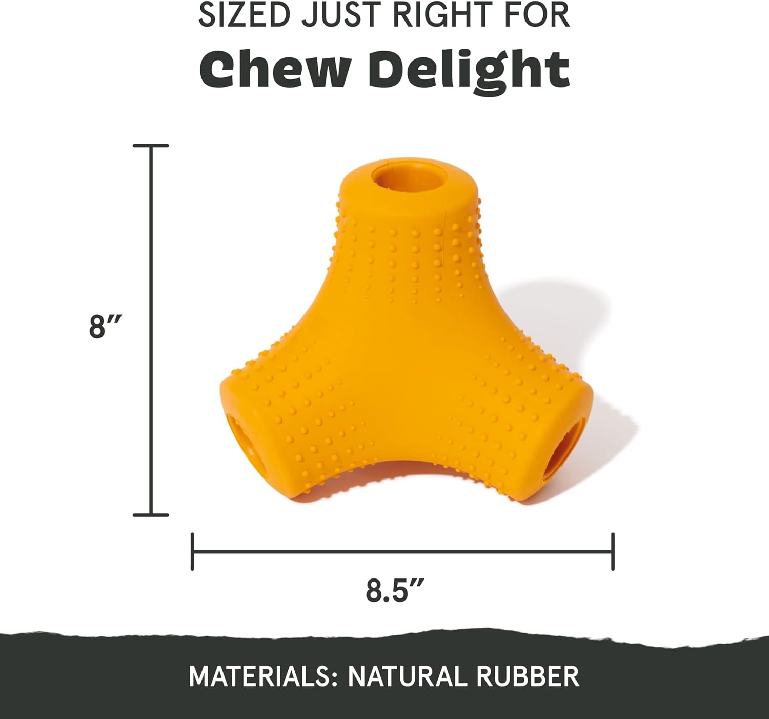 image:imageBarkbox Squash Dog Toy Natural Rubber Treat Dispensing Cream Scented amp Fun Wobble Design Dog Toy for Aggressive ChewersCoral Teef