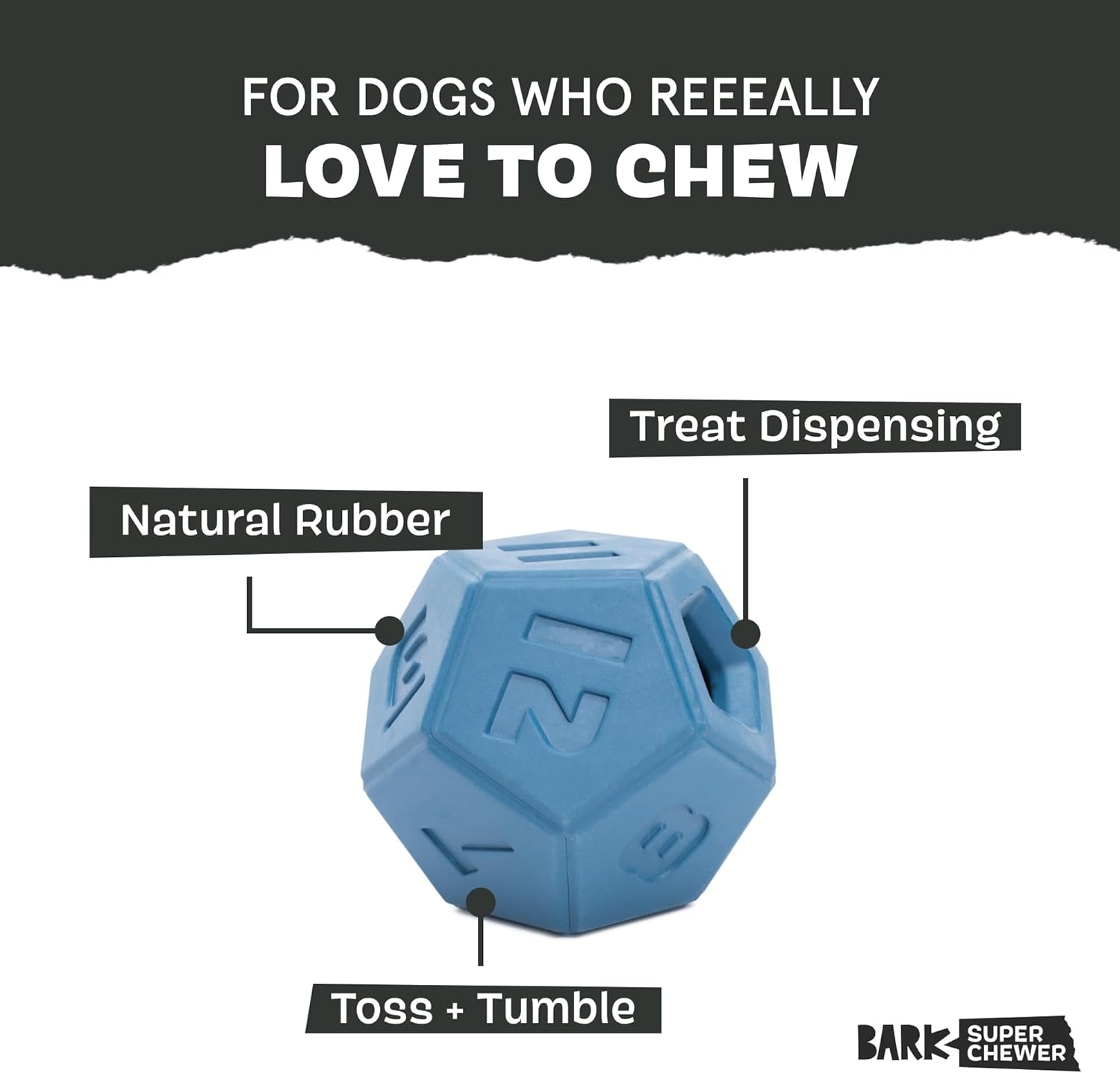 image:imageBarkbox Squash Dog Toy Natural Rubber Treat Dispensing Cream Scented amp Fun Wobble Design Dog Toy for Aggressive ChewersRoll and Play Die