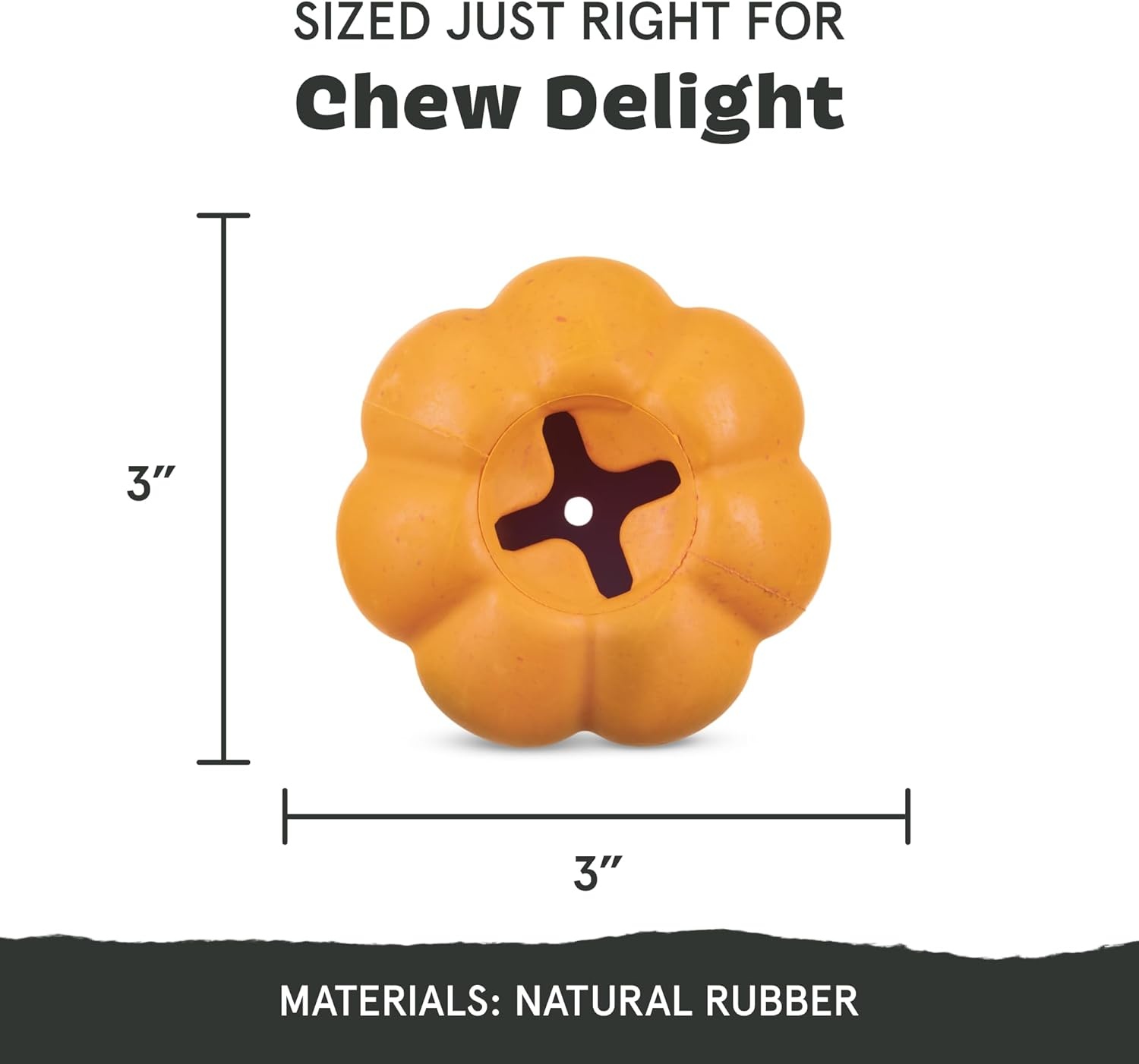 image:imageBarkbox Squash Dog Toy Natural Rubber Treat Dispensing Cream Scented amp Fun Wobble Design Dog Toy for Aggressive ChewersSquash