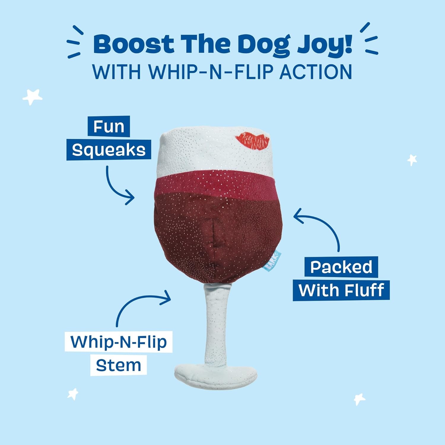 image:imageBarkbox Tipsy Ros Dog Toy for Aggressive Chewers Durable TreatDispensing Rubber Toy for Large Dogs Puppy Teething Toys amp Dog Toys to Keep Them BusyGrrrrande Vino