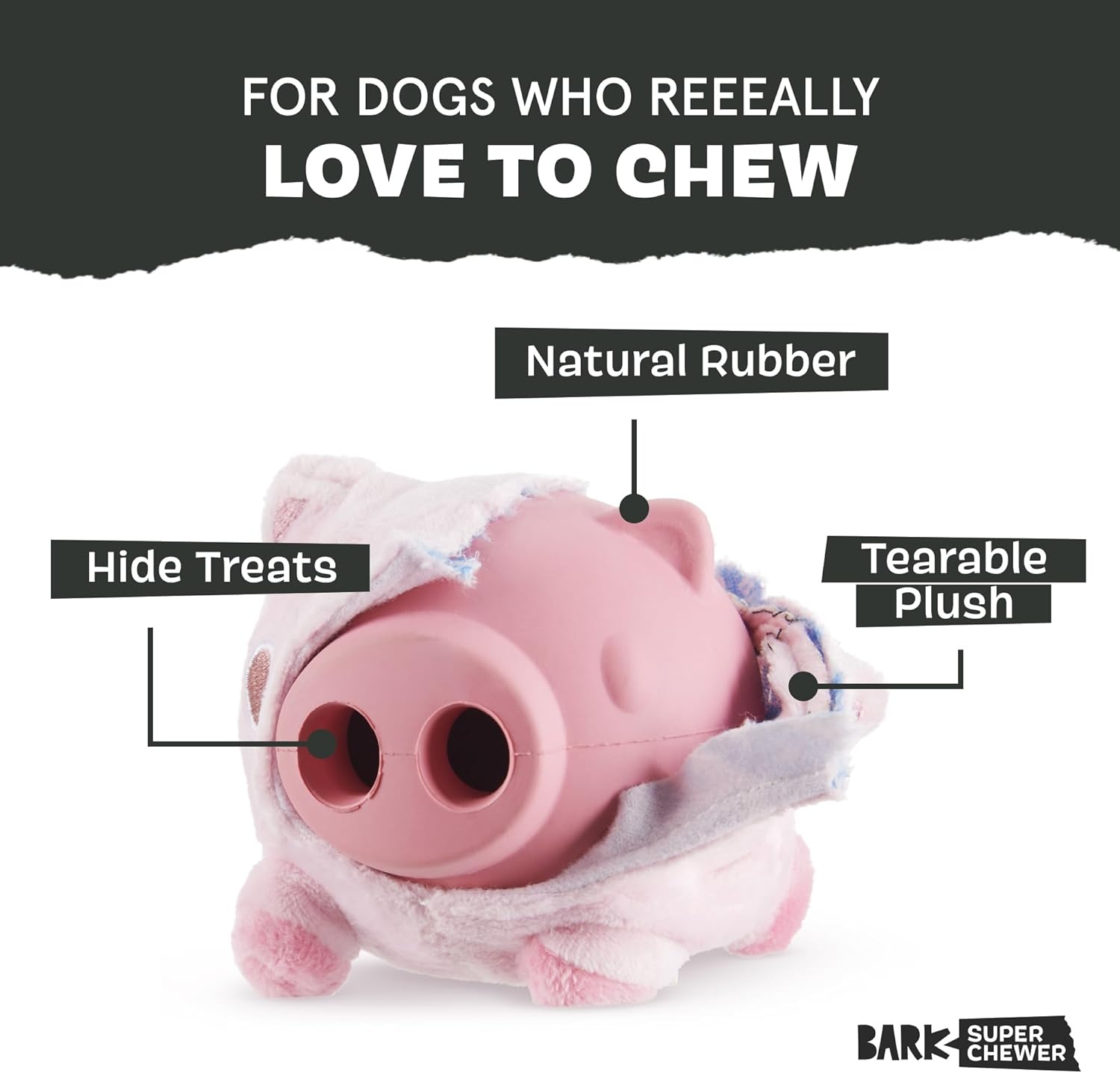 image:imageBarkbox Tipsy Toast Glass Treat Dispensing Dog Toys Puppy and Pet Toys for Medium to Large DogsHambone Super Chewer
