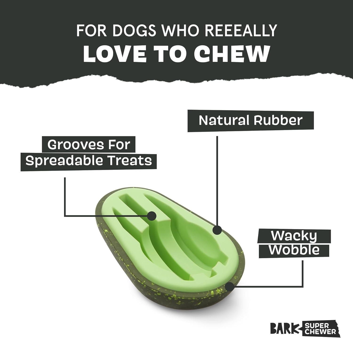 image:imageBarkbox Treat Meat Hot Dog Dog Toy BaconScented Rubber Chew Toy for Medium Dogs Durable Dog Toys for Aggressive Chewers amp Puppy Teething ToysAvocadoggo