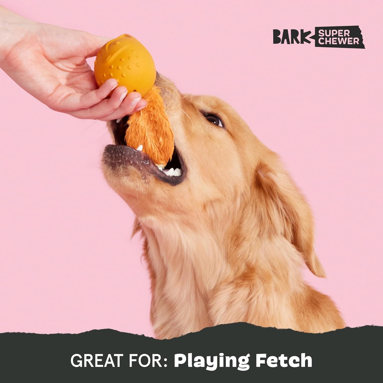 image:imageBarkbox Tug Tied Toad Dog Toy for Tough Chewers Durable Rubber Design Perfect for TugofWarFranz the FoxMedium