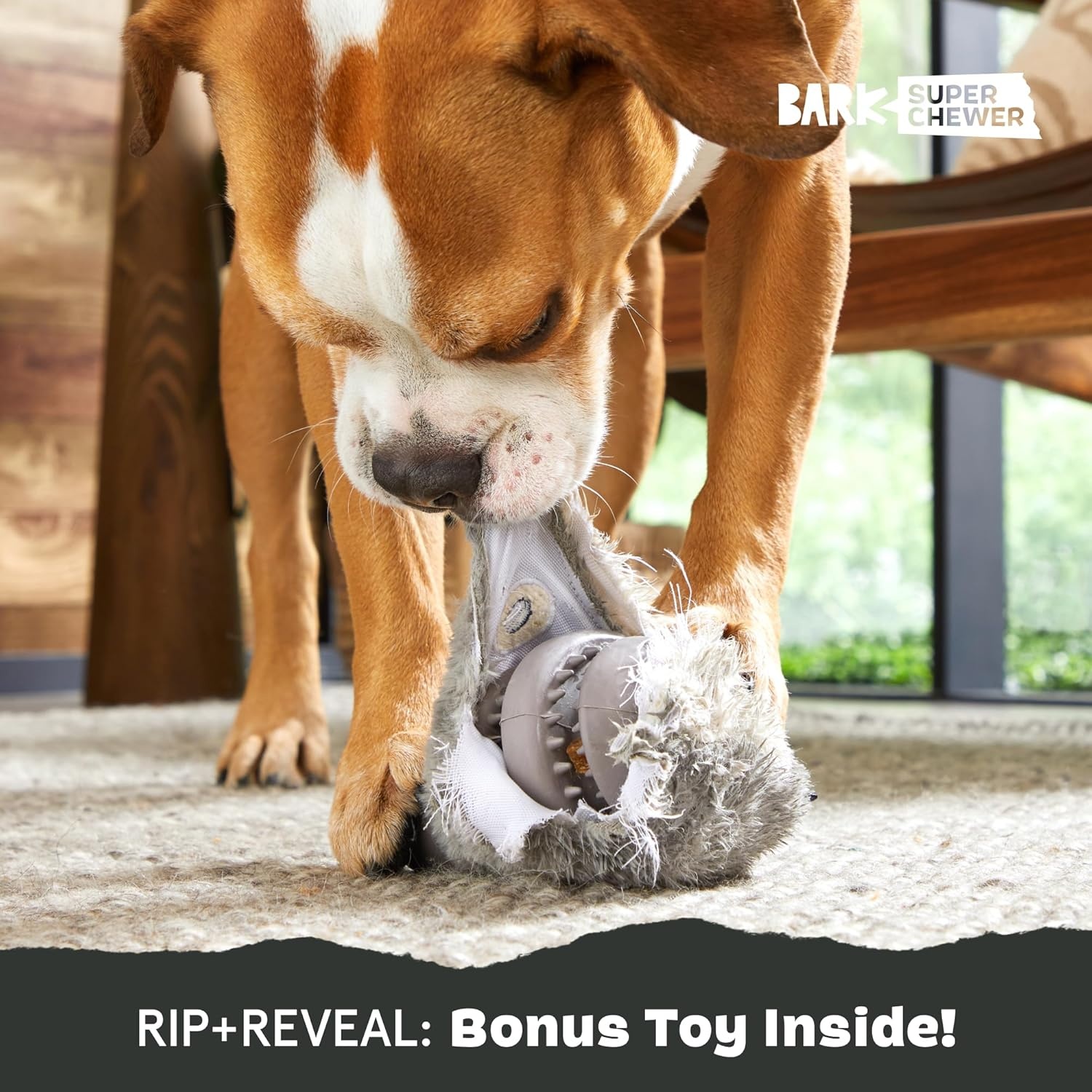 image:imageBarkbox Tug Tied Toad Dog Toy for Tough Chewers Durable Rubber Design Perfect for TugofWarHare Large