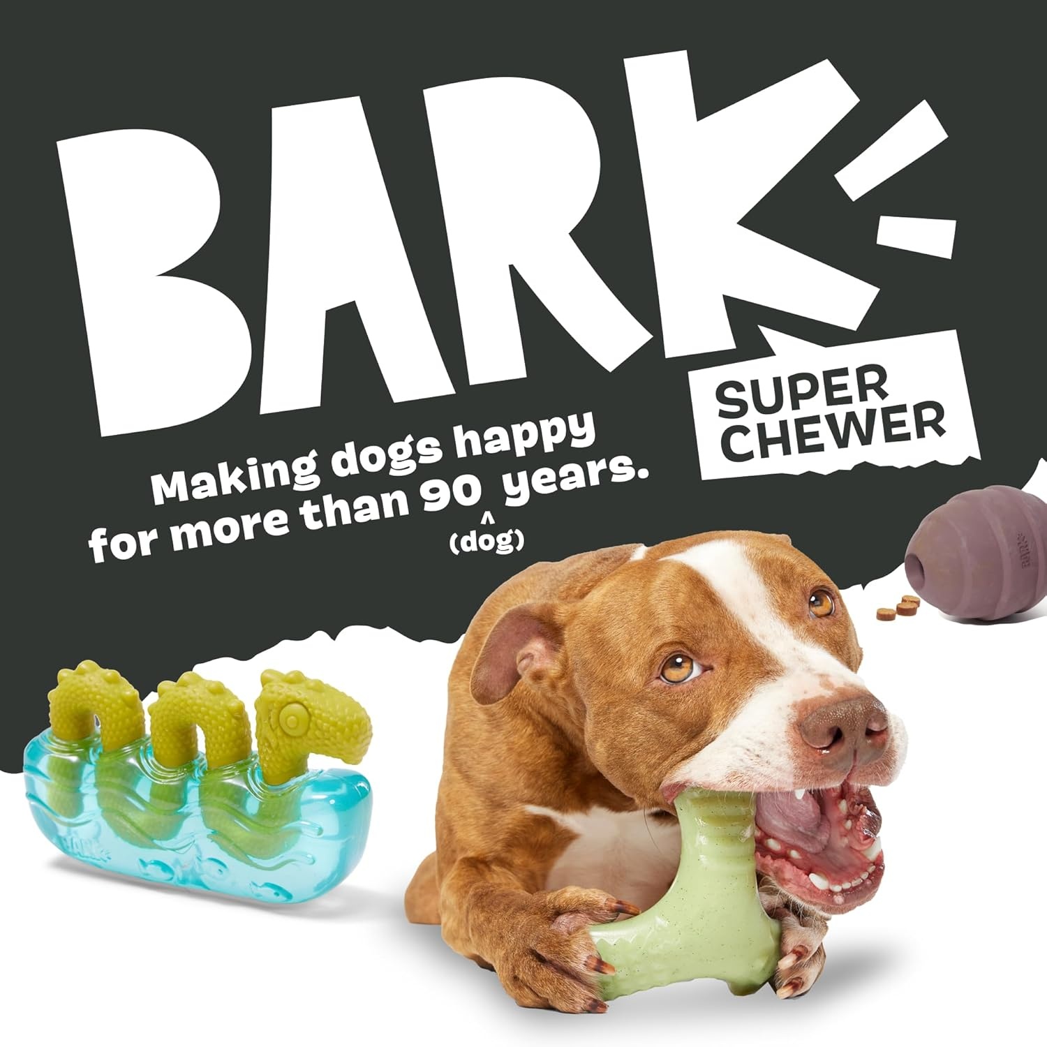 image:imageBarkbox Tug Tied Toad Dog Toy for Tough Chewers Durable Rubber Design Perfect for TugofWarHedgehog