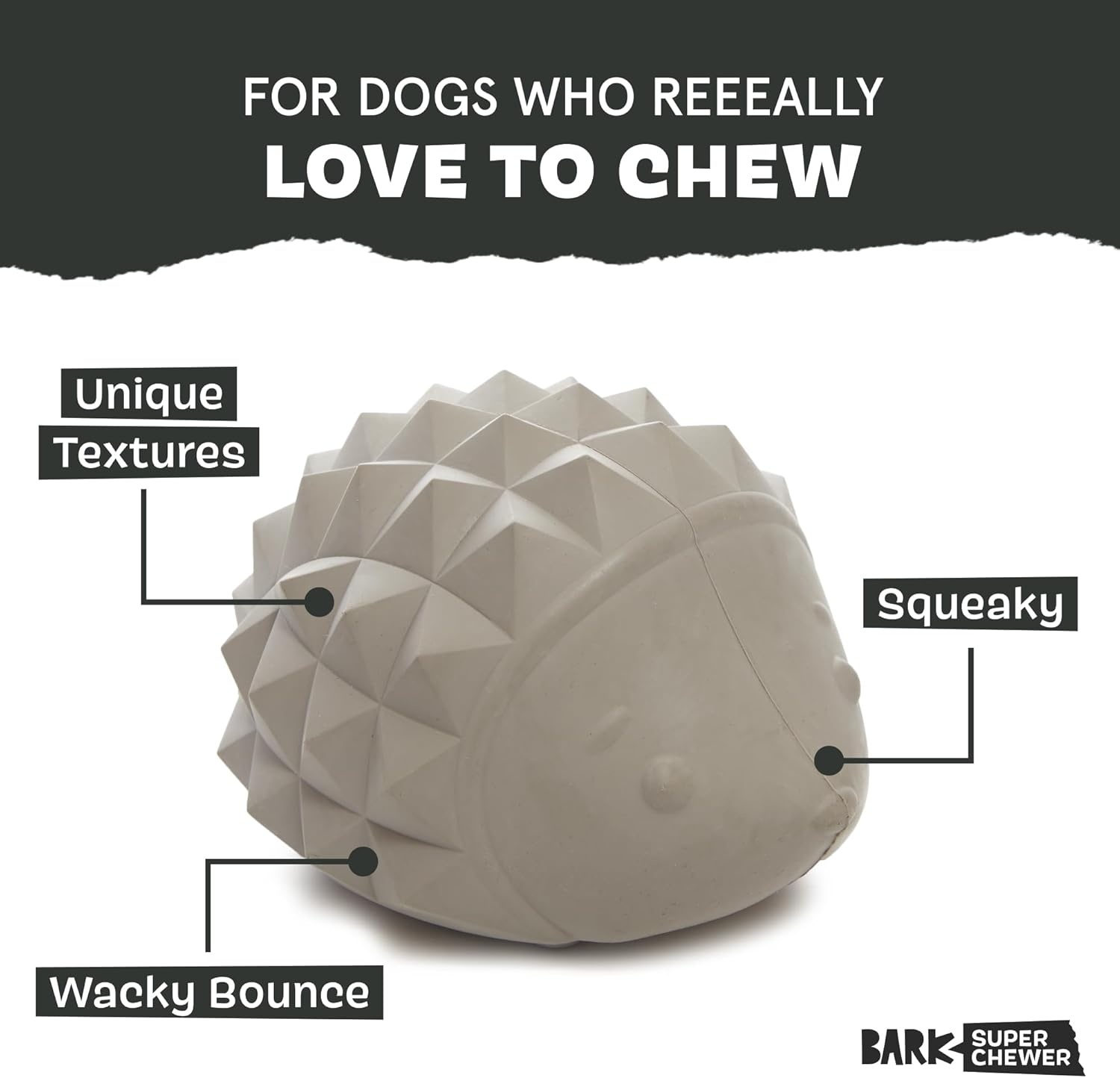 image:imageBarkbox Tug Tied Toad Dog Toy for Tough Chewers Durable Rubber Design Perfect for TugofWarHedgehog