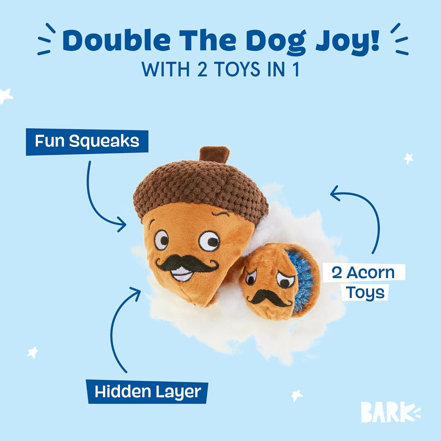 image:imageBarkbox Tug Tied Toad Dog Toy for Tough Chewers Durable Rubber Design Perfect for TugofWarMonsieur Acorn Large