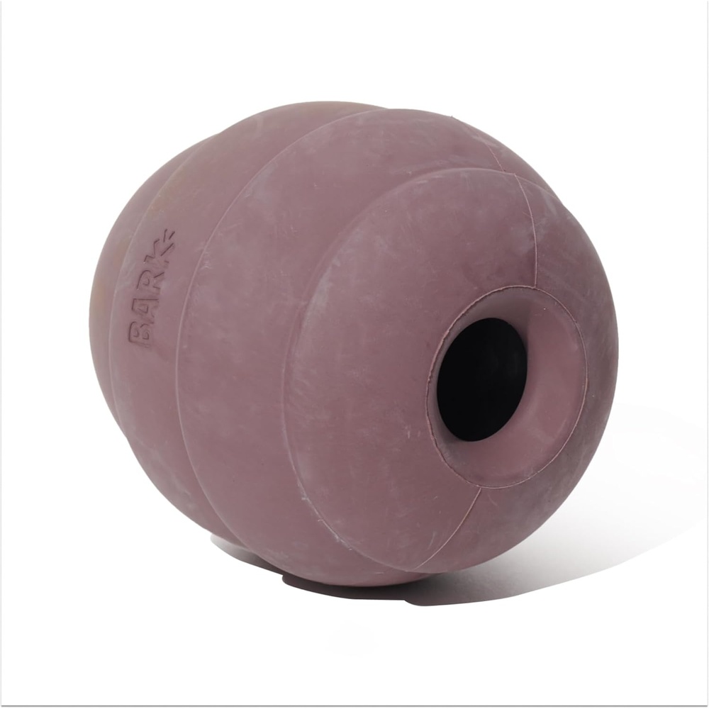 image:imageBarkbox Squash Dog Toy Natural Rubber Treat Dispensing Cream Scented amp Fun Wobble Design Dog Toy for Aggressive ChewersPine Cone