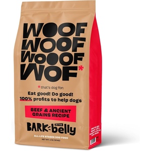 image:imageBark in the Belly Beef amp Ancient Grains Recipe Premium Dog Food  4 lb Bag 18 kg