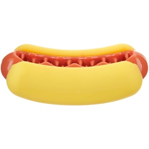 image:imageBarkbox Treat Meat Hot Dog Dog Toy  BaconScented Rubber Chew Toy for Medium Dogs  Durable Dog Toys for Aggressive Chewers amp Puppy Teething ToysTreat Meat Hot Dog