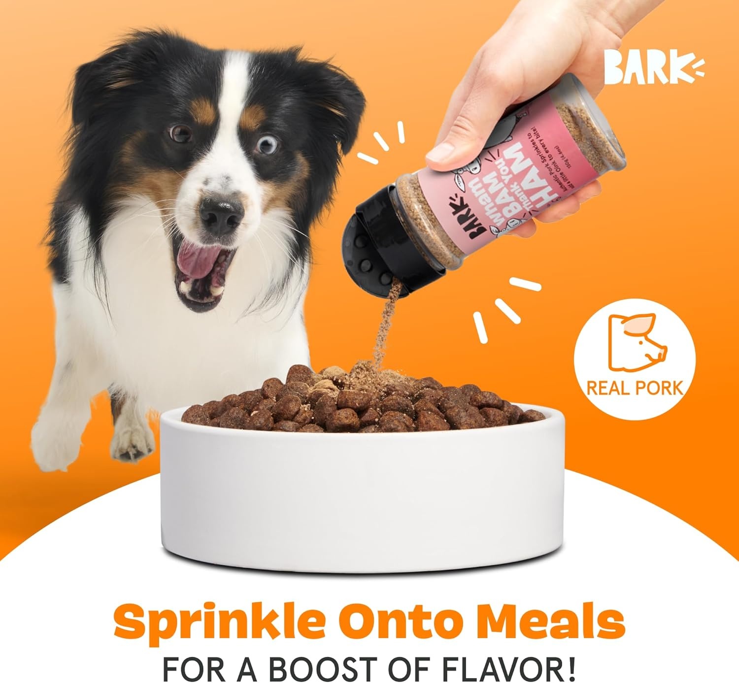 image:imageBarkbox Bada Bing Beef Dry Dog Food Toppers with High Protein and Limited Ingredients Meal Enhancer for Large amp Small Breeds 46 OzWham Bam Thank You Ham