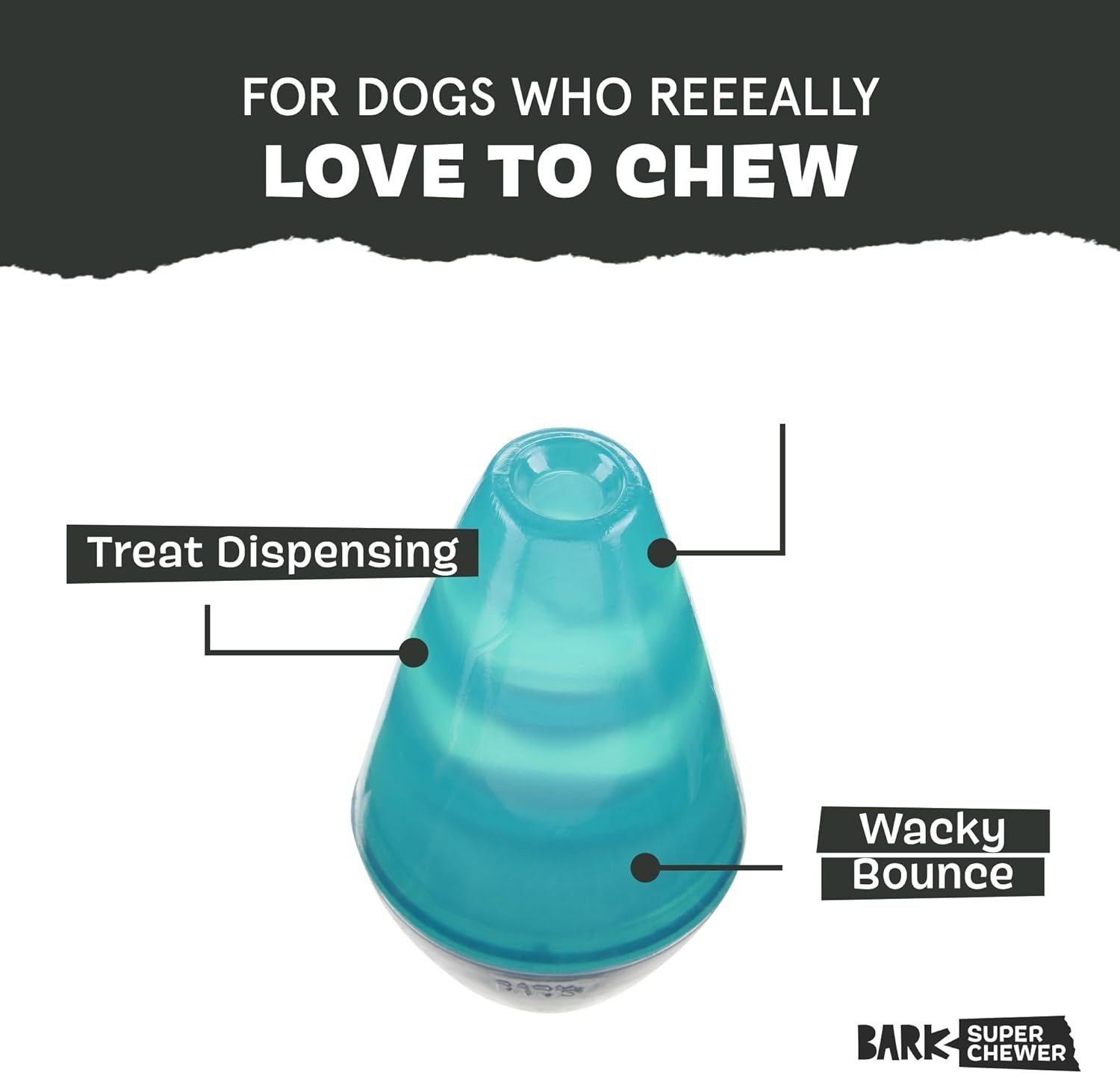 image:imageBarkbox Bubbler Treat Dispensing Dog Toy for Medium Dogs Wacky Bounce for Playful Pups Who Love a Challenge and Engaging FunLava Champ