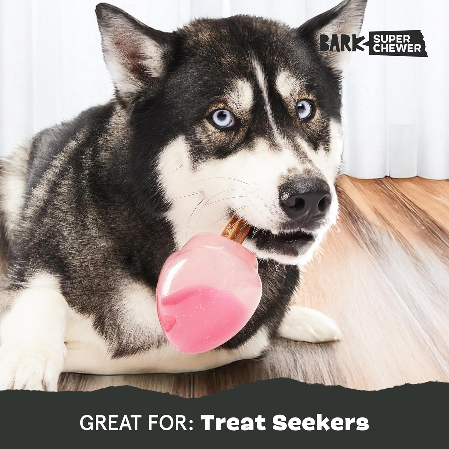 image:imageBarkbox Bubbler Treat Dispensing Dog Toy for Medium Dogs Wacky Bounce for Playful Pups Who Love a Challenge and Engaging FunTreat Caster Potion