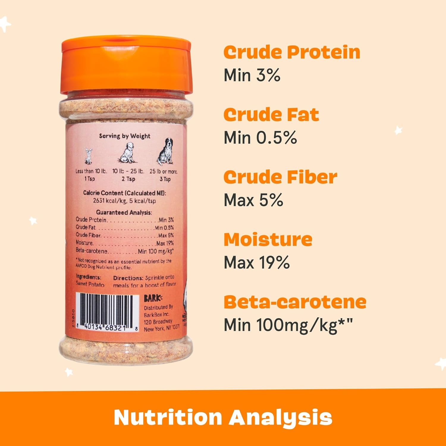 image:imageBarkbox Chicken Dog Treat Topper High Protein Ingredients for All Breeds Rosemary Extract for Large amp Small Breeds Elevate Dog Food Dining Shake amp Pour for Dog BowlsPump Up The Yams