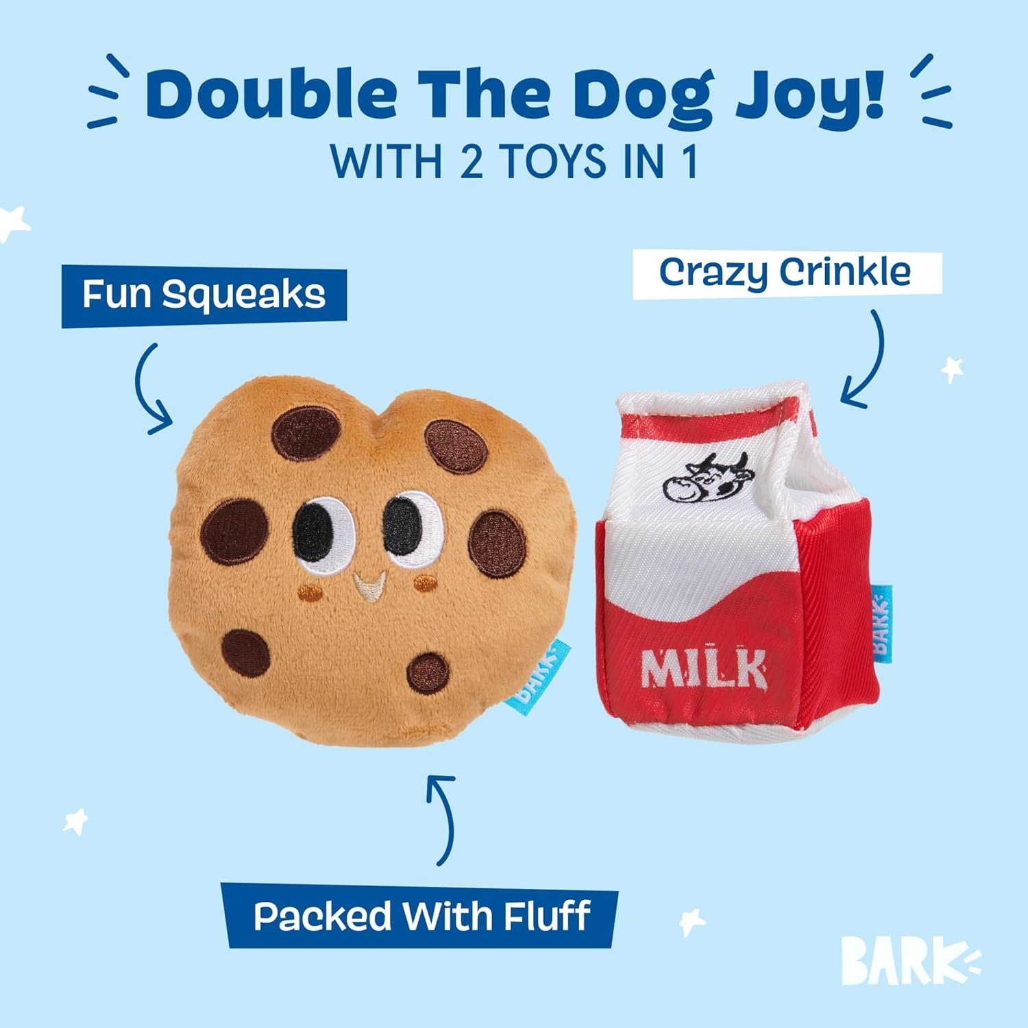 image:imageBarkbox Afterschool Snack Pack Dog Toy Bundle Squeaky Dog Toys Plush Dog Toys Puppy and Pet Toys for Large DogsLarge