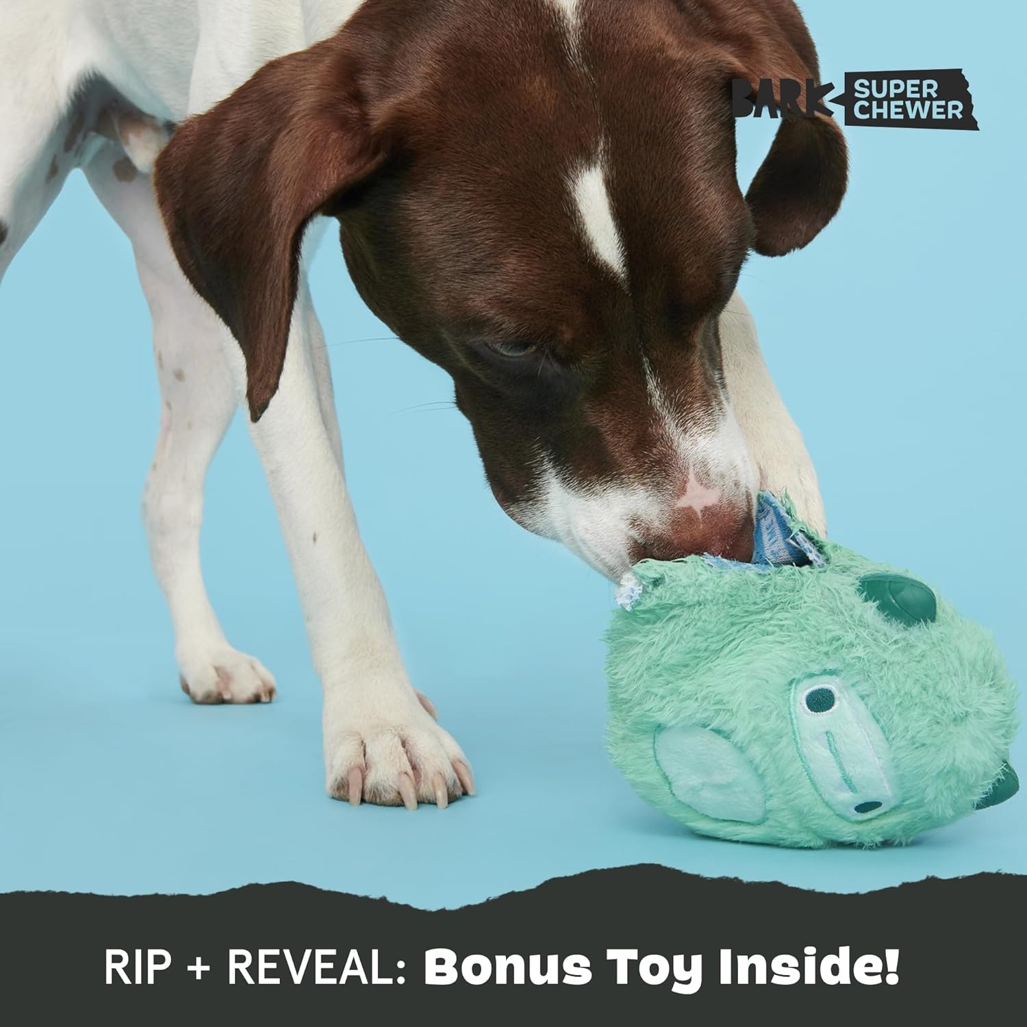 image:imageBarkbox Aurora Beast Super Chewer Dog Toy for Aggressive Chewers Durable Natural Rubber with Soft Exterior Built for Tough Play and LongLasting FunAurora Beast