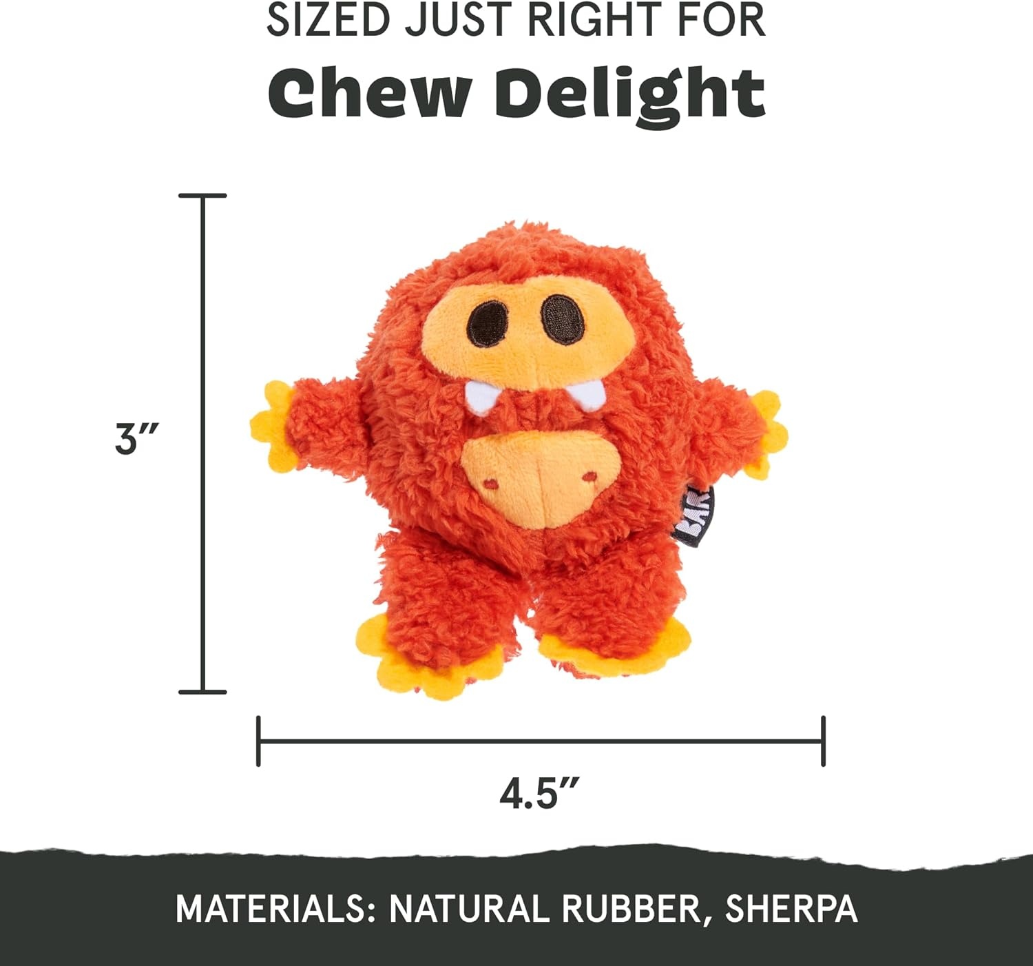 image:imageBarkbox Aurora Beast Super Chewer Dog Toy for Aggressive Chewers Durable Natural Rubber with Soft Exterior Built for Tough Play and LongLasting FunBetty Bigfoot