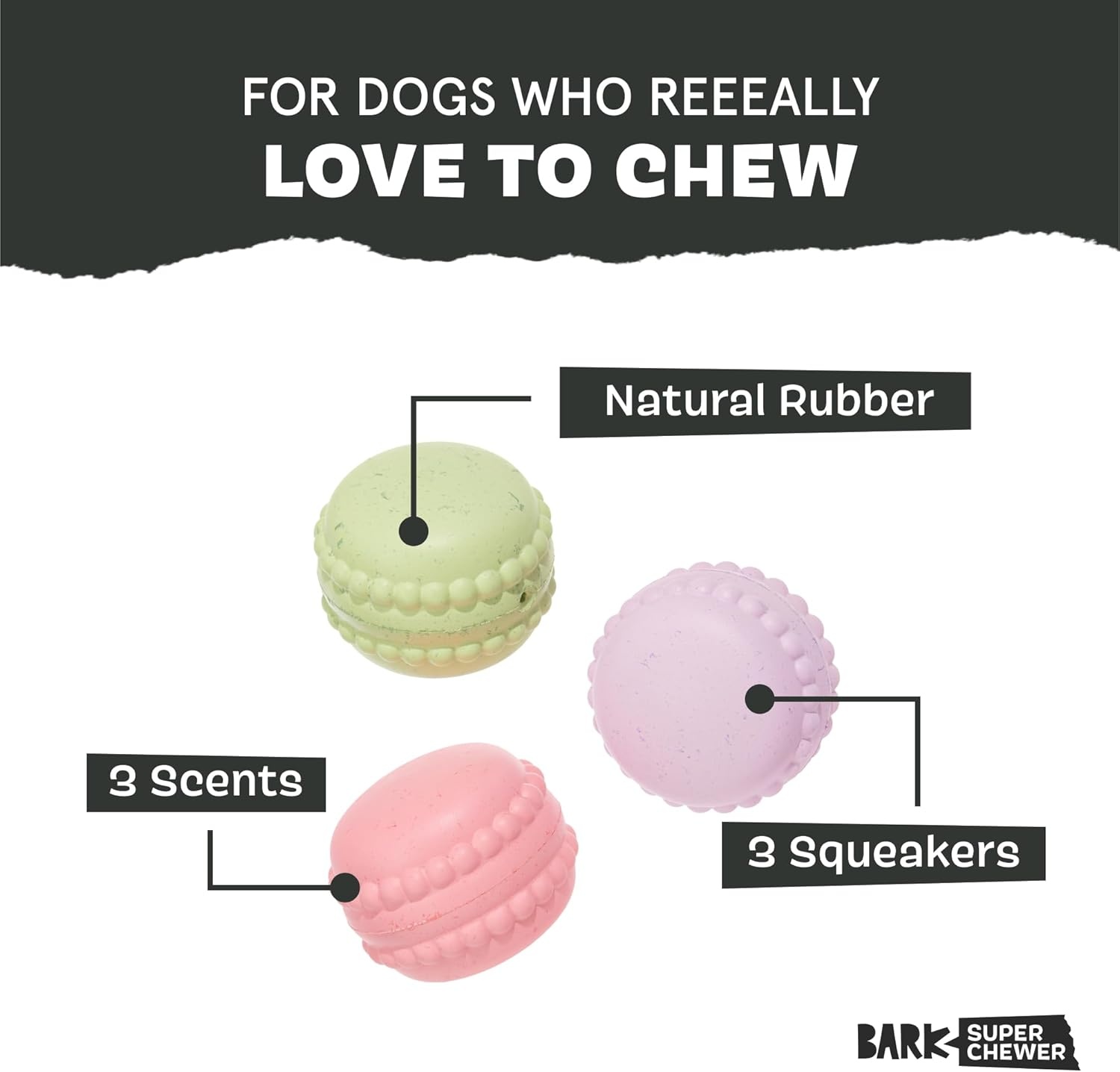 image:imageBarkbox Crinkle Fry Dog Toy for Large Dogs Super Tough Nylon Construction for Aggressive Chewers and Designed for Durable PlaytimeMacaruffs