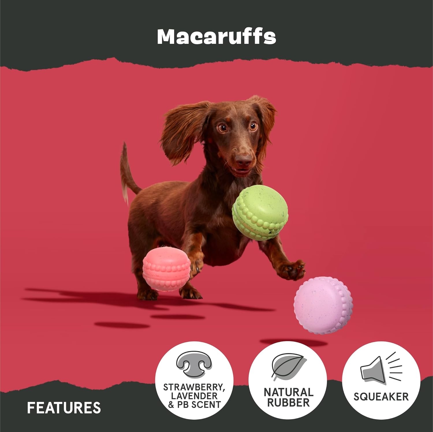 image:imageBarkbox Crinkle Fry Dog Toy for Large Dogs Super Tough Nylon Construction for Aggressive Chewers and Designed for Durable PlaytimeMacaruffs