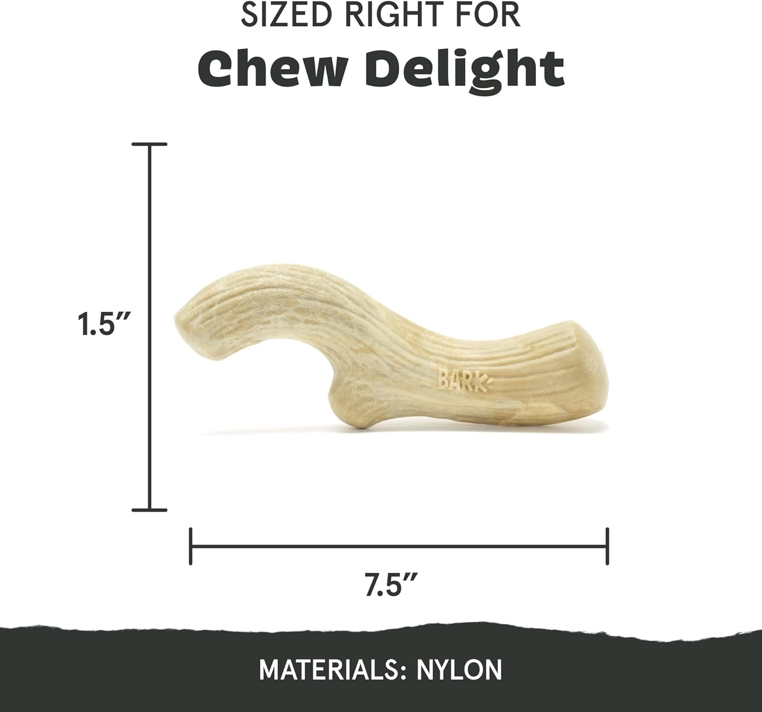 image:imageBarkbox Dogness Monster Super Chewer Dog Chew Toy Tough Dental Stimulating Toy for Aggressive Chewers LargeBig Game Antler Large