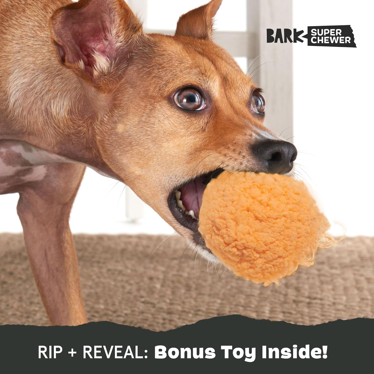 image:imageBarkbox Super Chewer Rad Herring Hard Core Toy with Rip Away Plush for Aggressive Chewers MediumCheeze Brawl Large