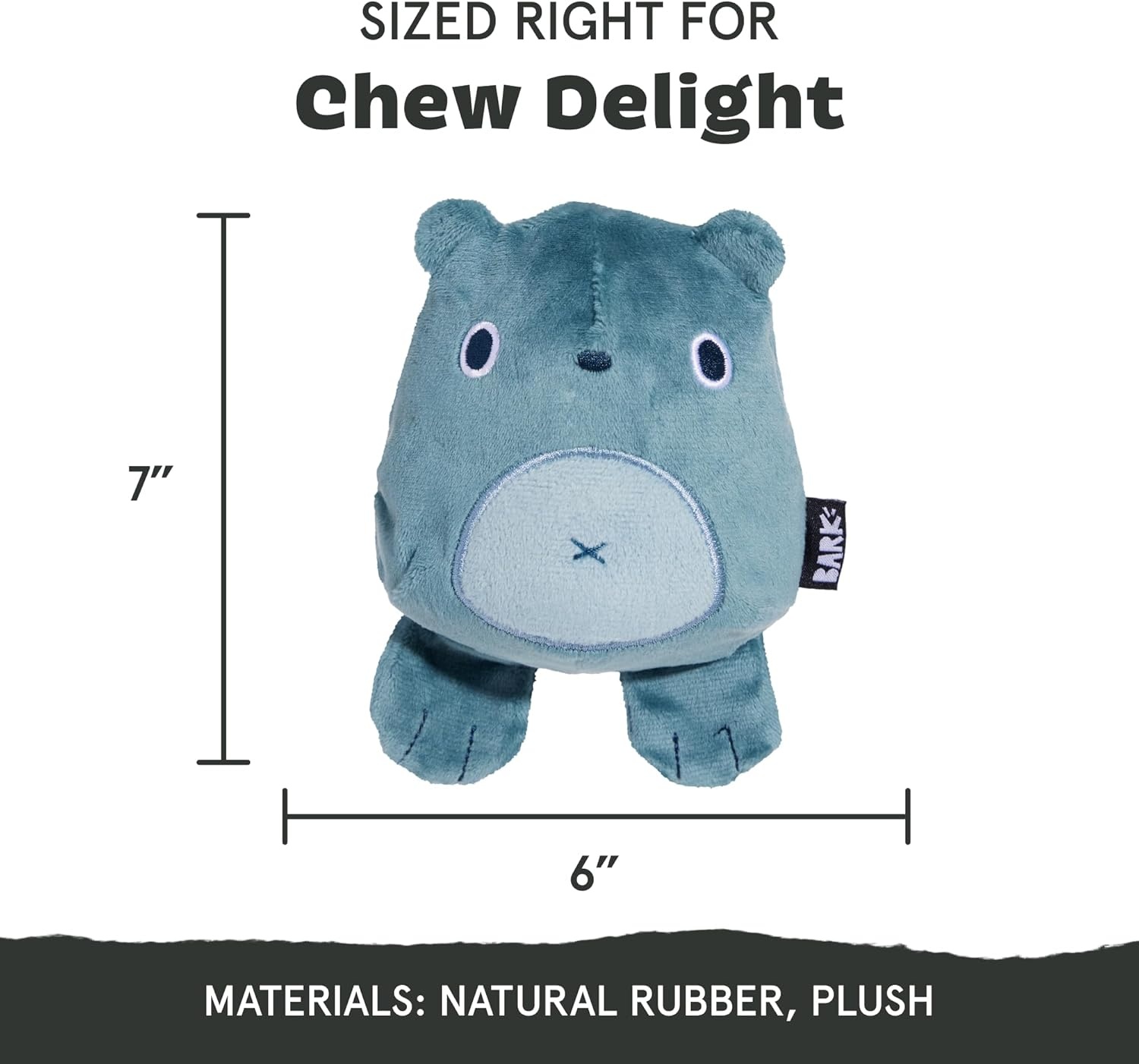 image:imageBarkbox Super Chewer Rad Herring Hard Core Toy with Rip Away Plush for Aggressive Chewers MediumGrey Bear Large