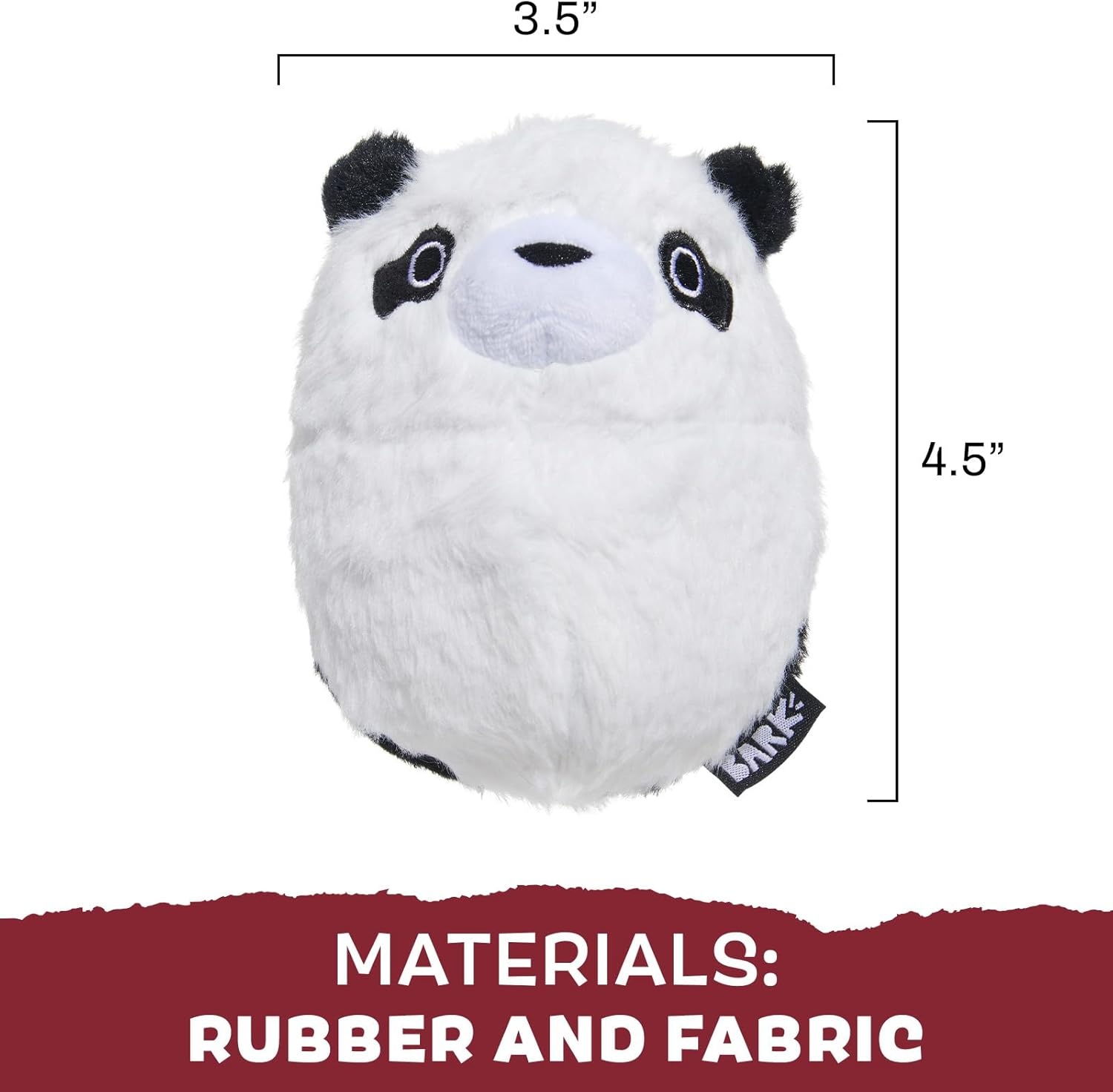 image:imageBarkbox Super Chewer Rad Herring Hard Core Toy with Rip Away Plush for Aggressive Chewers MediumPanda Bear Large
