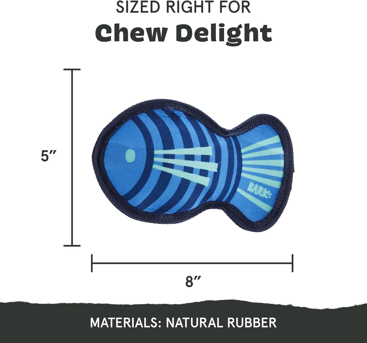 image:imageBarkbox Super Chewer Rad Herring Hard Core Toy with Rip Away Plush for Aggressive Chewers MediumRad Herring Medium