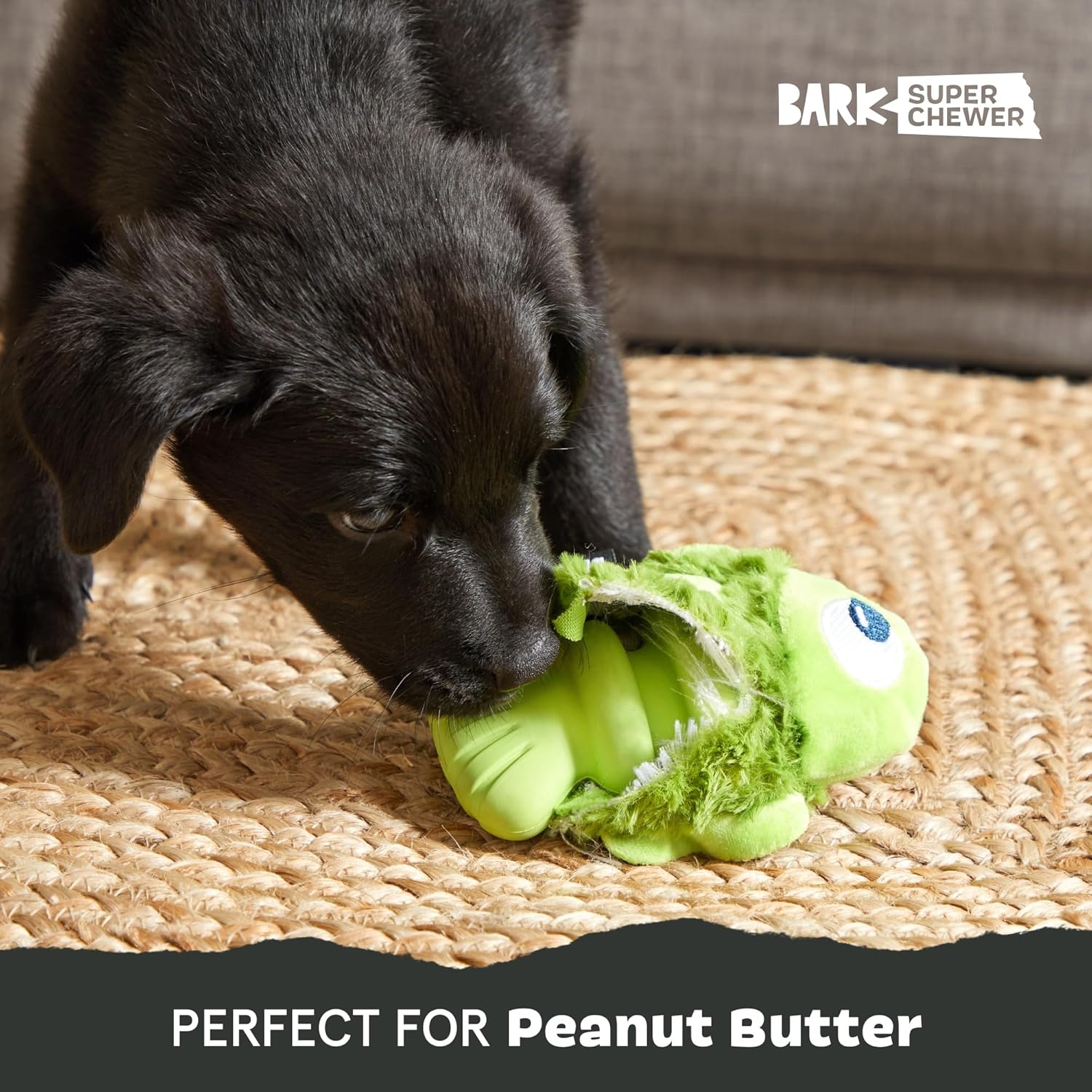 image:imageBarkbox Super Chewer Tough Dog Chew Toys for Aggressive Chewers Plush 2 Toys in 1 Drop the Bass SmallBass Small