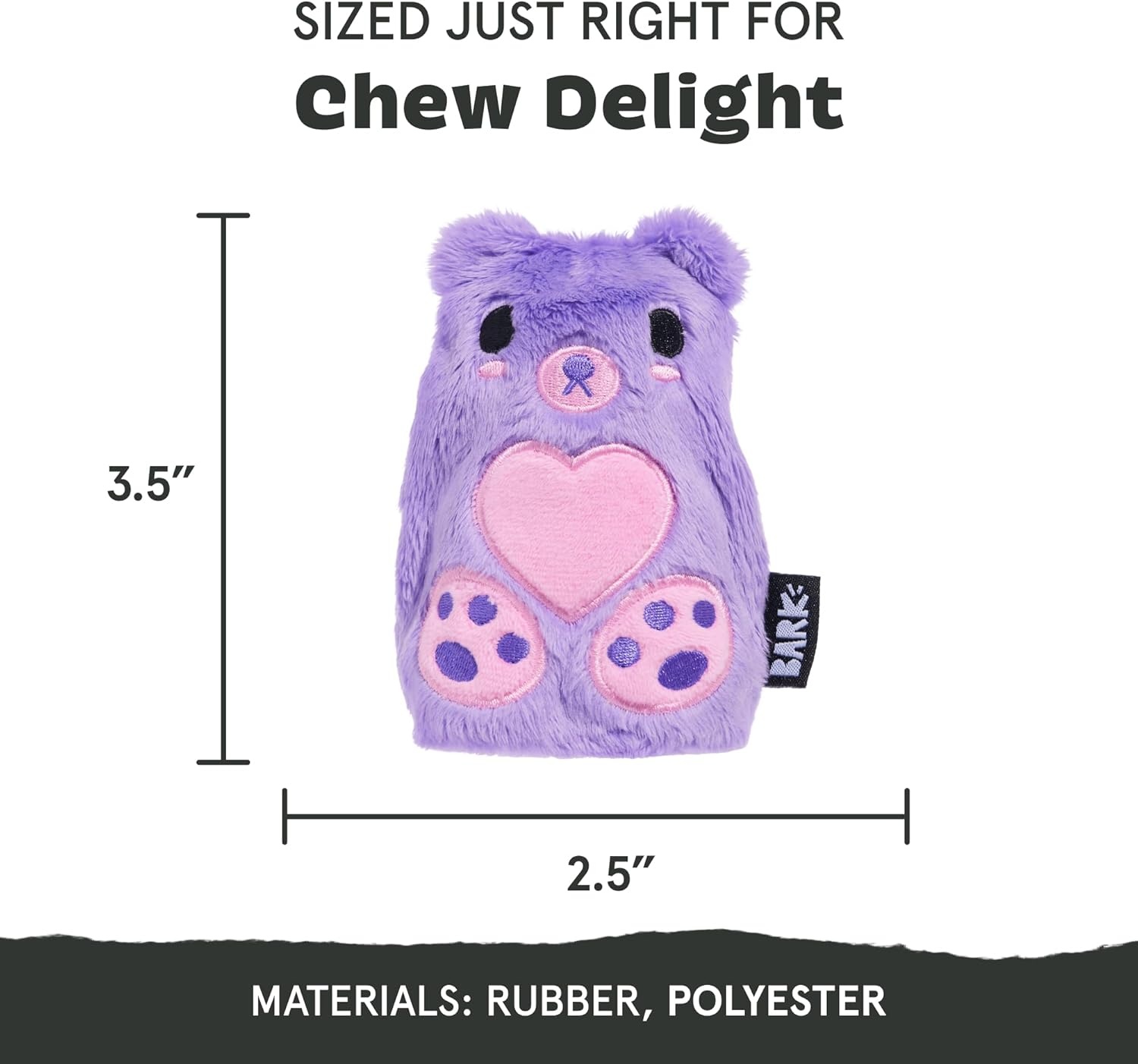 image:imageBarkbox Super Chewer Tough Dog Chew Toys for Aggressive Chewers Plush 2 Toys in 1 Drop the Bass SmallBear Hugger