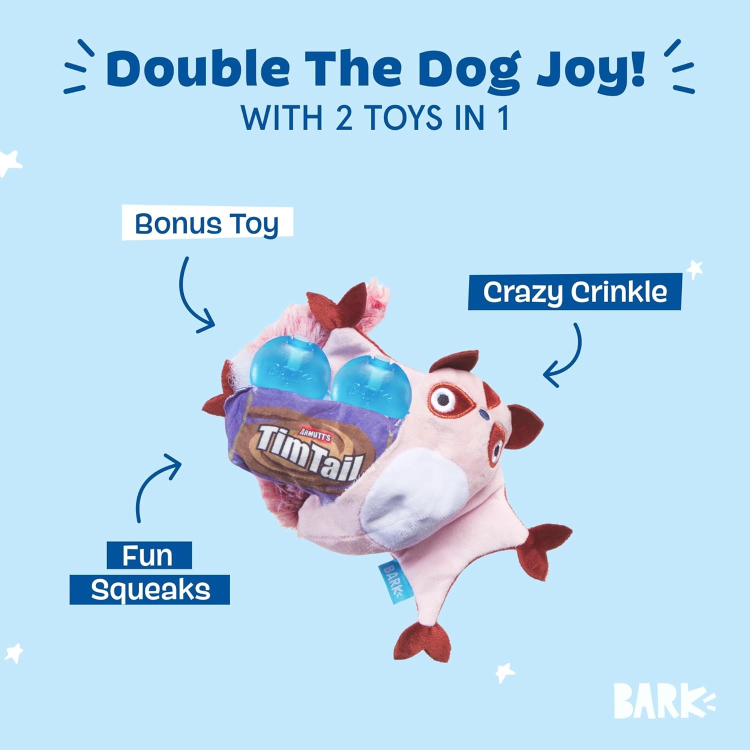 image:imageBarkbox Super Chewer Tough Dog Chew Toys for Aggressive Chewers Plush 2 Toys in 1 Drop the Bass SmallSheila Sugar GlidahSmall