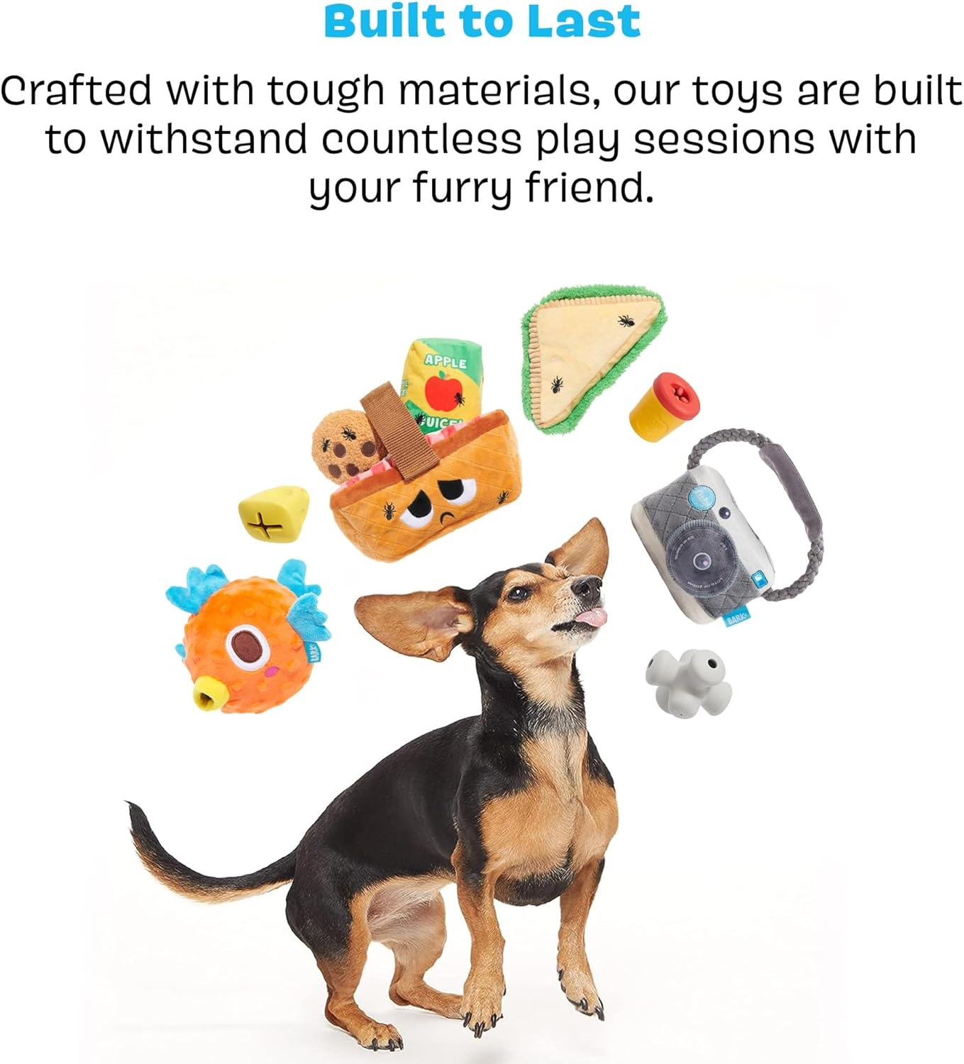 image:imageBarkbox Super Chewer Tough Dog Chew Toys for Aggressive Chewers Treat Dispensing Carrot SmallCinamutt Roll Large