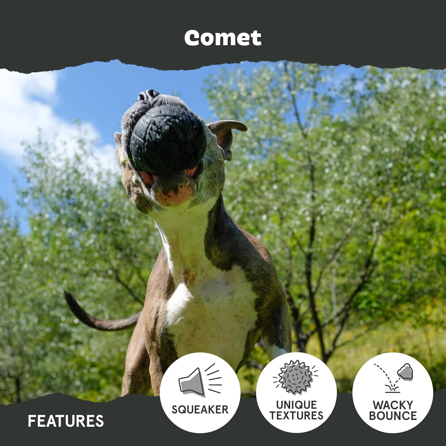 image:imageBarkbox Super Chewer Tough Dog Chew Toys for Aggressive Chewers Treat Dispensing Carrot SmallComet Small