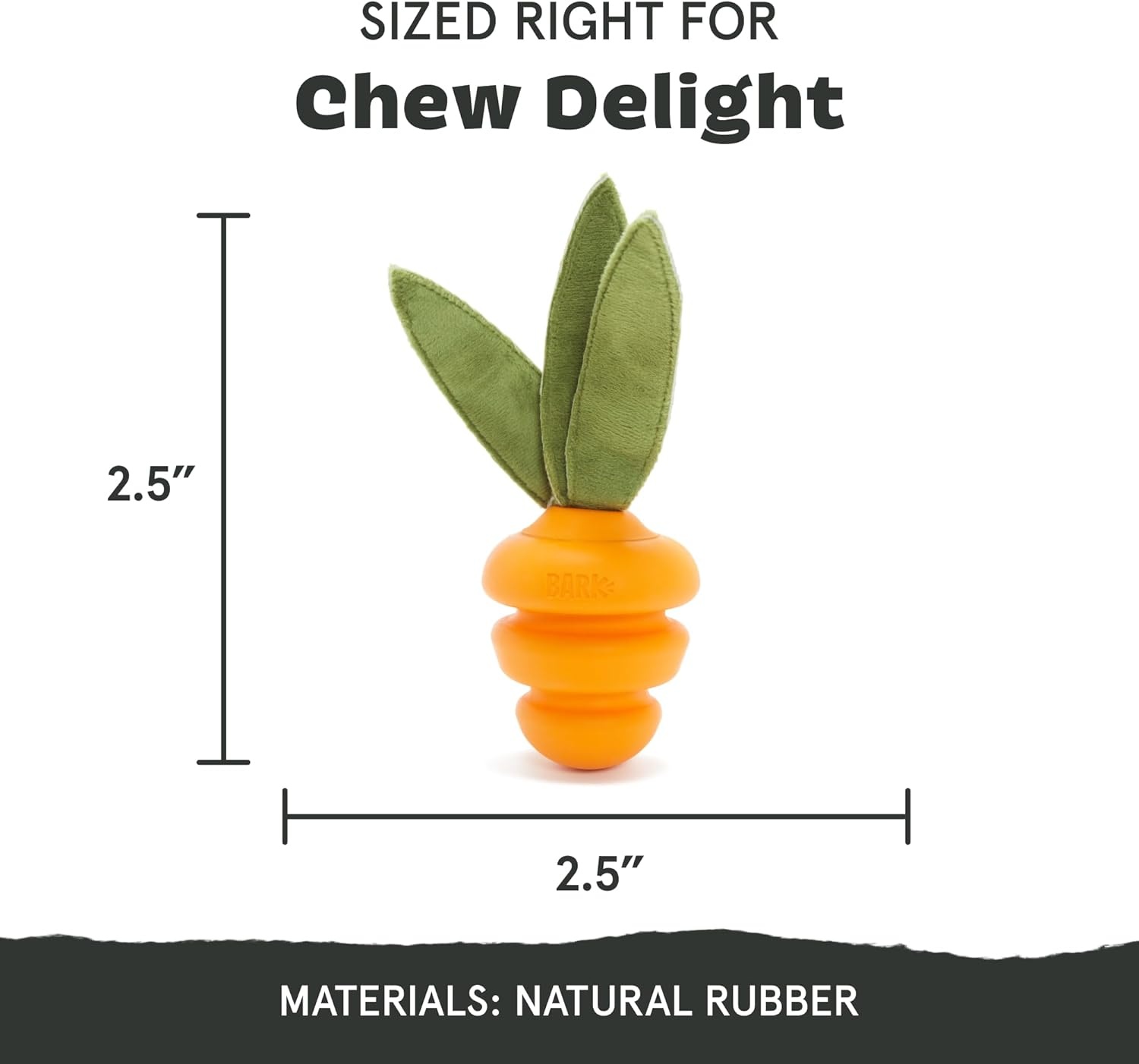 image:imageBarkbox Super Chewer Tough Dog Chew Toys for Aggressive Chewers Treat Dispensing Carrot SmallDeep Roots Carrot Small