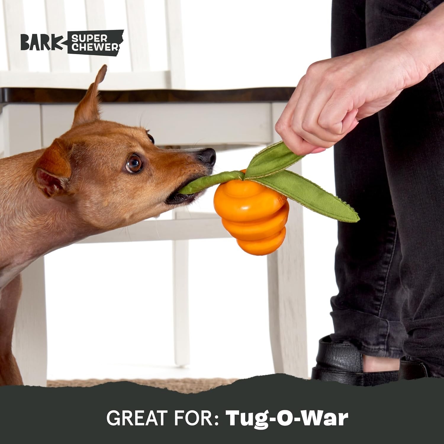image:imageBarkbox Super Chewer Tough Dog Chew Toys for Aggressive Chewers Treat Dispensing Carrot SmallDeep Roots Carrot Small