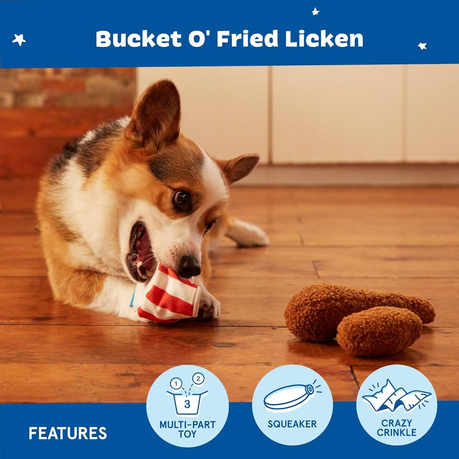 image:imageBarkbox Turkey Barker Dog Toy for Large Aggressive Chewers TurkeyScented Rip amp Reveal Toy for Engaging and Durable PlaytimeBucket oFried Licken
