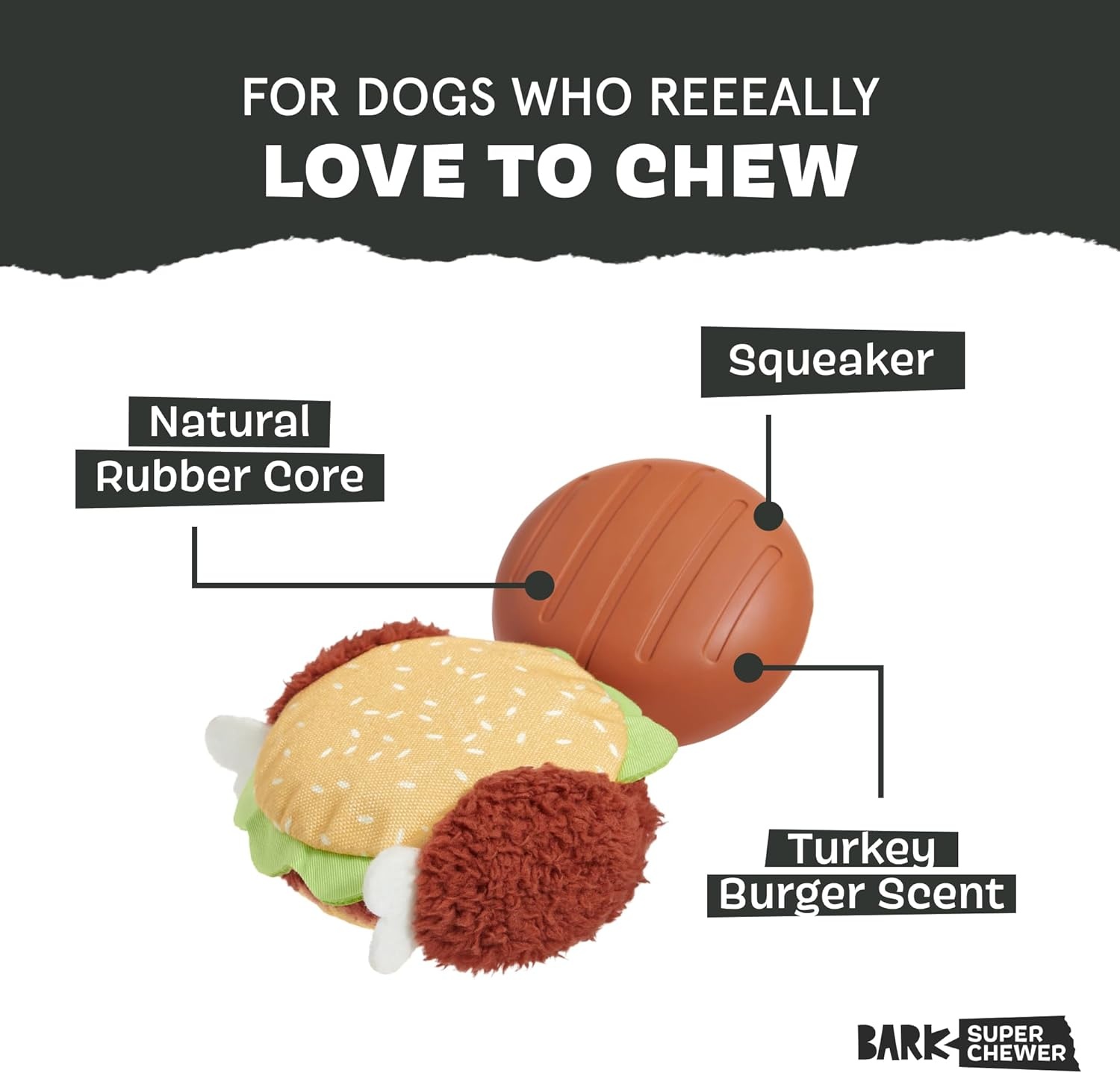 image:imageBarkbox Turkey Barker Dog Toy for Large Aggressive Chewers TurkeyScented Rip amp Reveal Toy for Engaging and Durable PlaytimeTurkey Barker