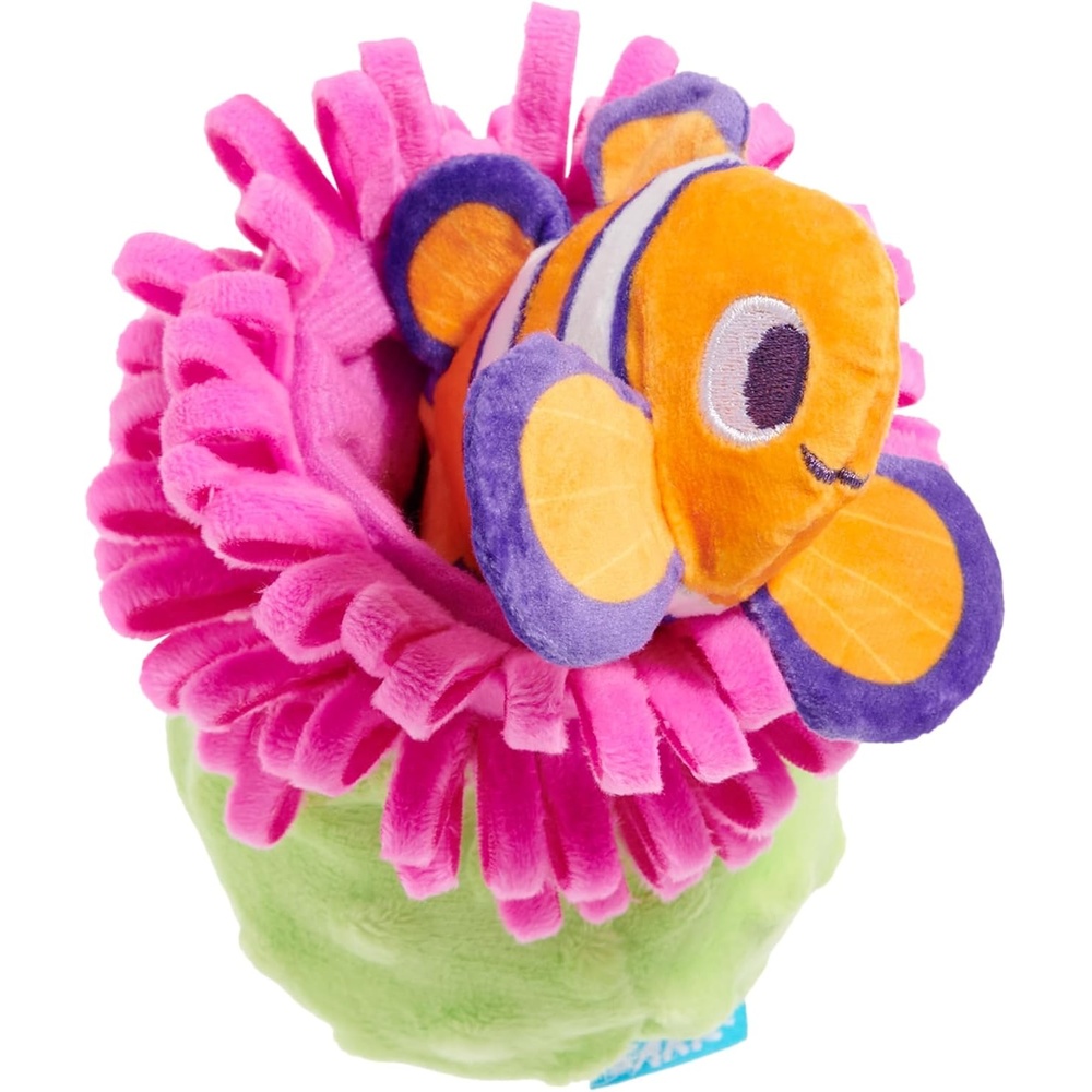 image:imageBarkbox Super Chewer Tough Dog Chew Toys for Aggressive Chewers Plush 2 Toys in 1 Drop the Bass SmallClown Fishing AroundSmall