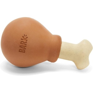 image:imageBarkbox Dogness Monster Super Chewer Dog Chew Toy  Tough Dental Stimulating Toy for Aggressive Chewers  LargeTurkey Day Drumstick  Large