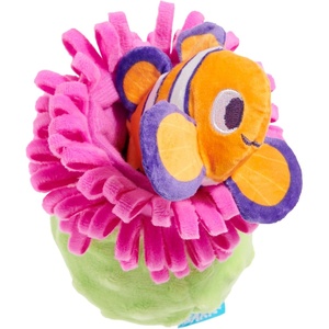 image:imageBarkbox Super Chewer Tough Dog Chew Toys for Aggressive Chewers Plush 2 Toys in 1 Drop the Bass  SmallClown Fishing AroundSmall
