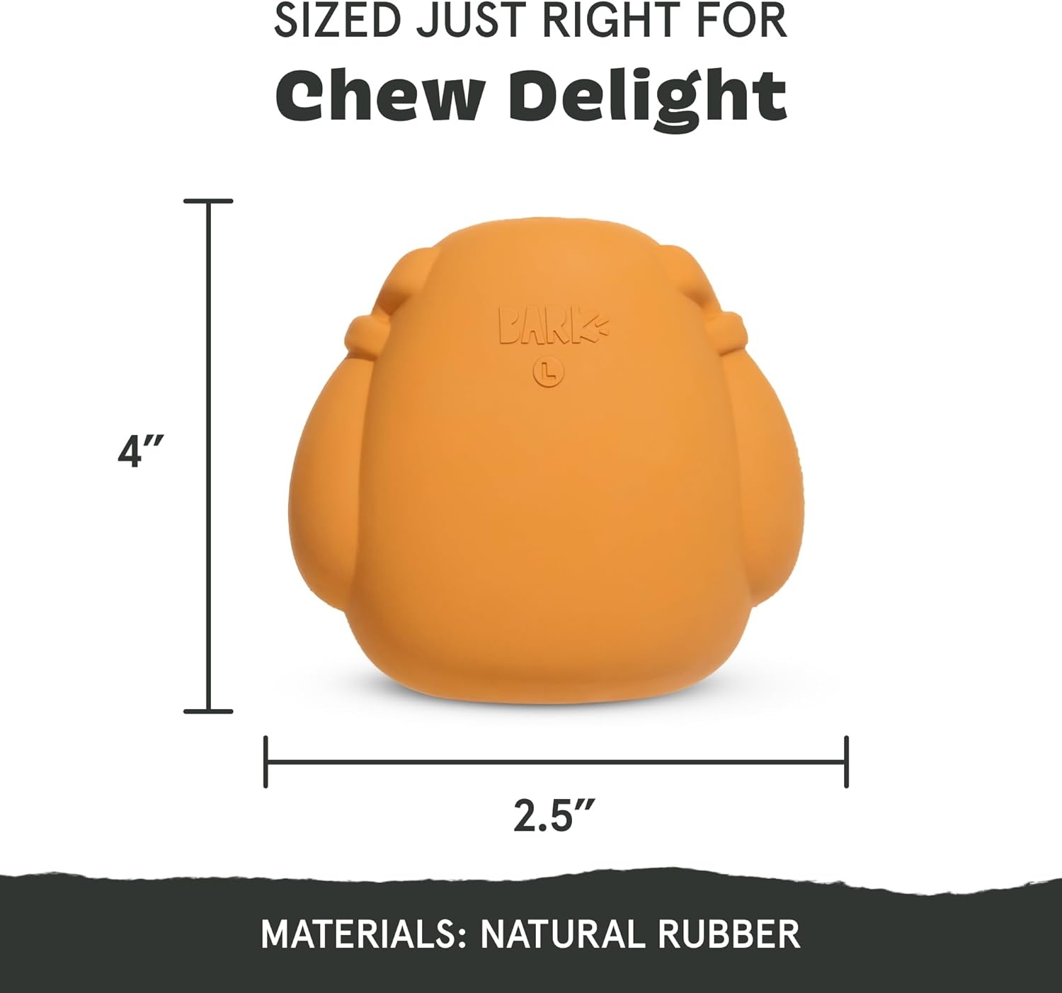 image:imageBarkbox BARK Stuffed Turkey Dog Toy Natural Rubber Treat Dispensing Perfect for Peanut Butter Dog Toy for Aggressive Chewers