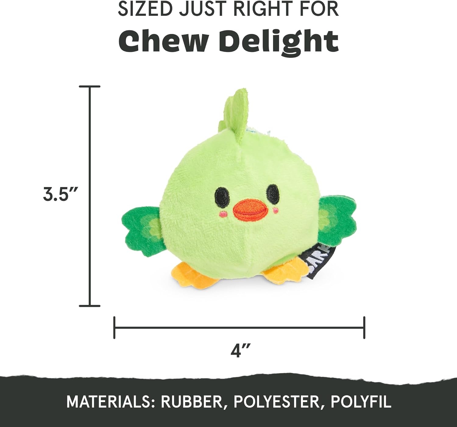 image:imageBarkbox Grateful Ted Dog Toy for Medium Dogs StrawberryScented Rip amp Reveal Toy for Determined Chewers and Interactive PlaytimePiper Parrot