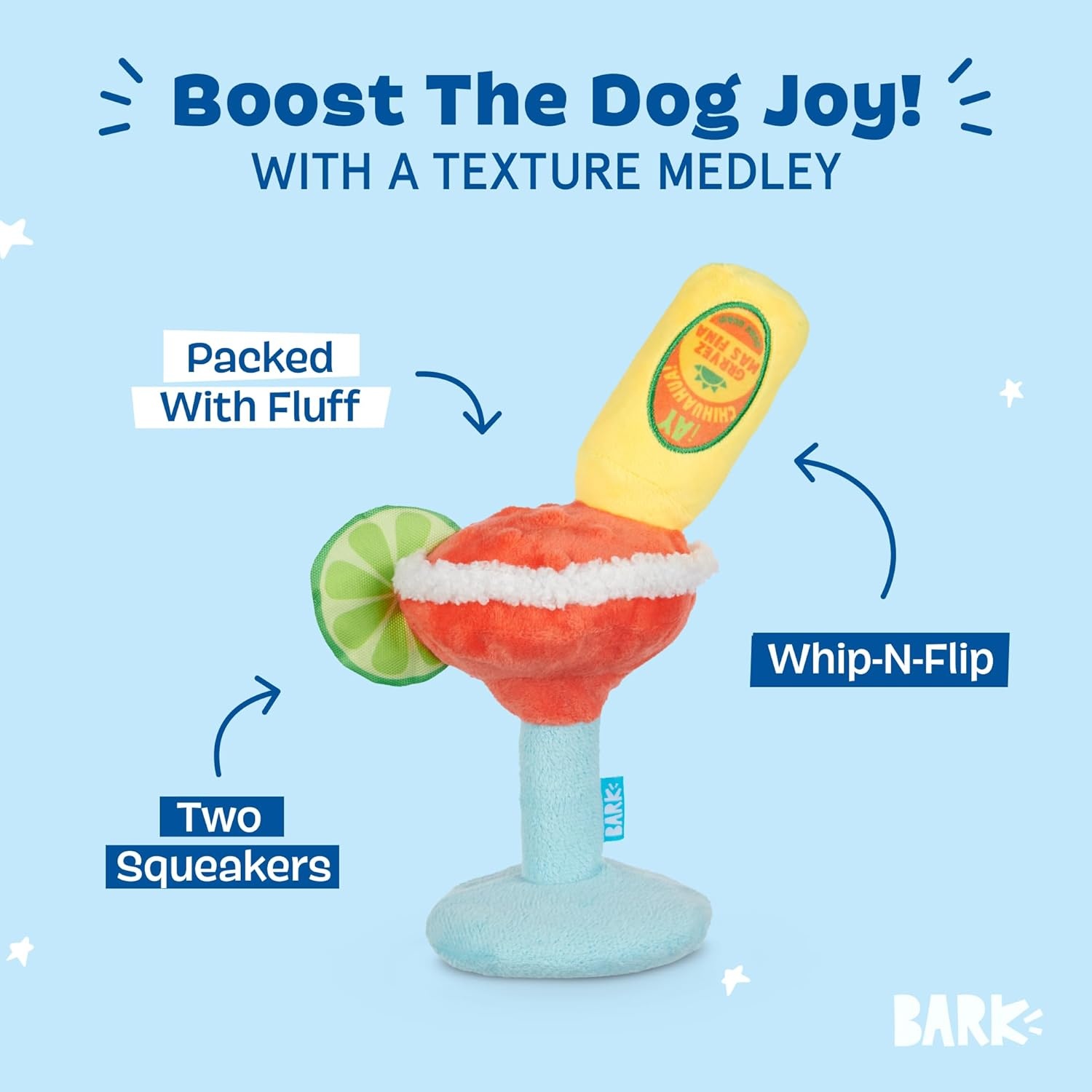 image:imageBarkbox Lady Liberty Ball Plush Dog Toy 2in1 Squeaky and Crinkle Dog Toy with Plush Exterior and Textured Ball Core Large DogBulldog Barkarita