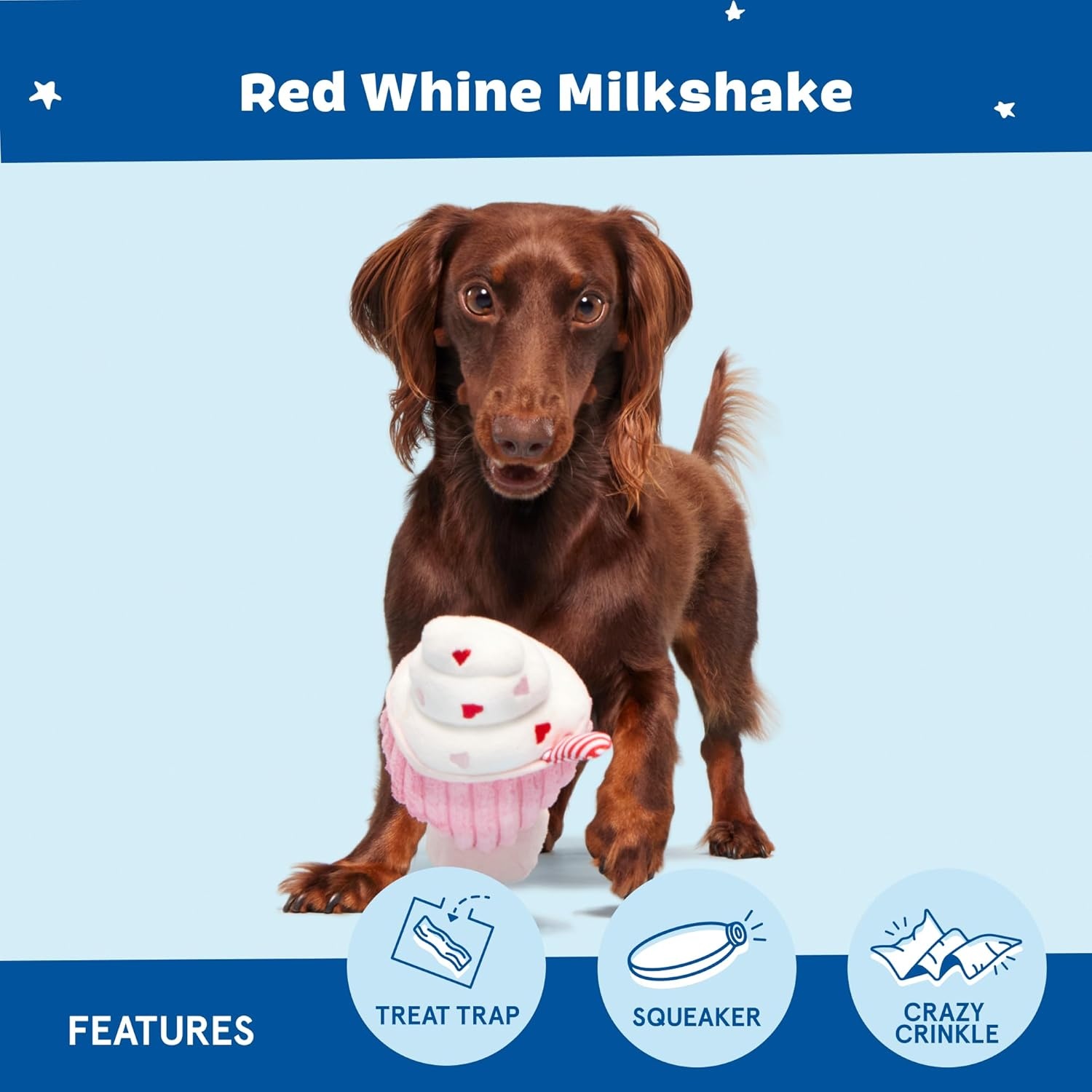 image:imageBarkbox Lady Liberty Ball Plush Dog Toy 2in1 Squeaky and Crinkle Dog Toy with Plush Exterior and Textured Ball Core Large DogMilkshake