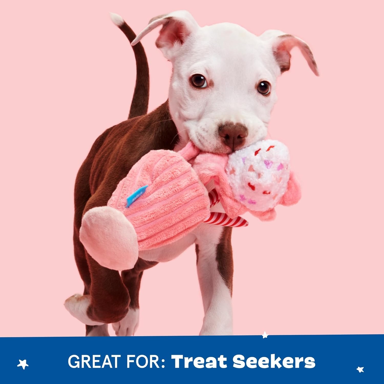 image:imageBarkbox Lady Liberty Ball Plush Dog Toy 2in1 Squeaky and Crinkle Dog Toy with Plush Exterior and Textured Ball Core Large DogMilkshake