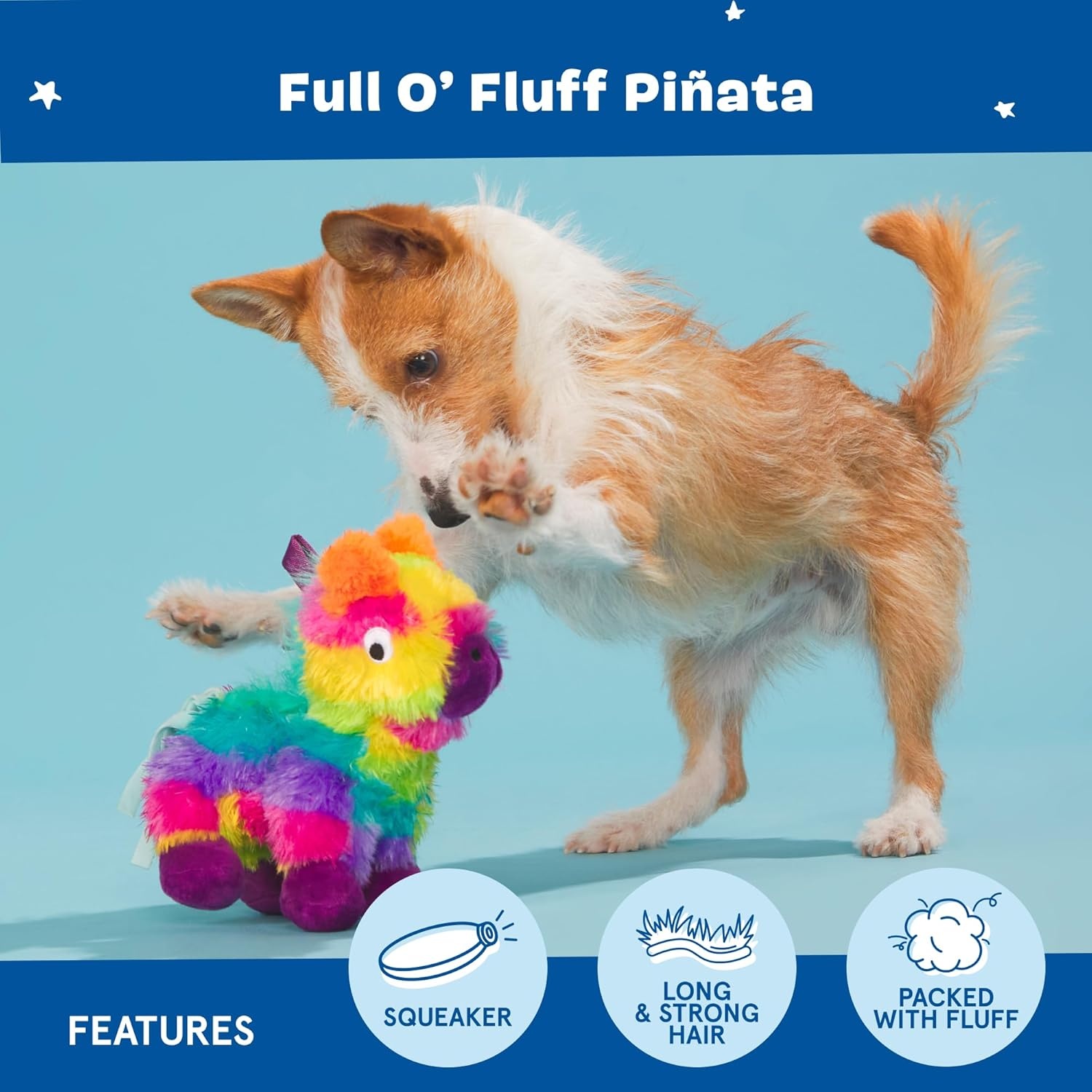 image:imageBarkbox Lady Liberty Ball Plush Dog Toy 2in1 Squeaky and Crinkle Dog Toy with Plush Exterior and Textured Ball Core Large DogPiata